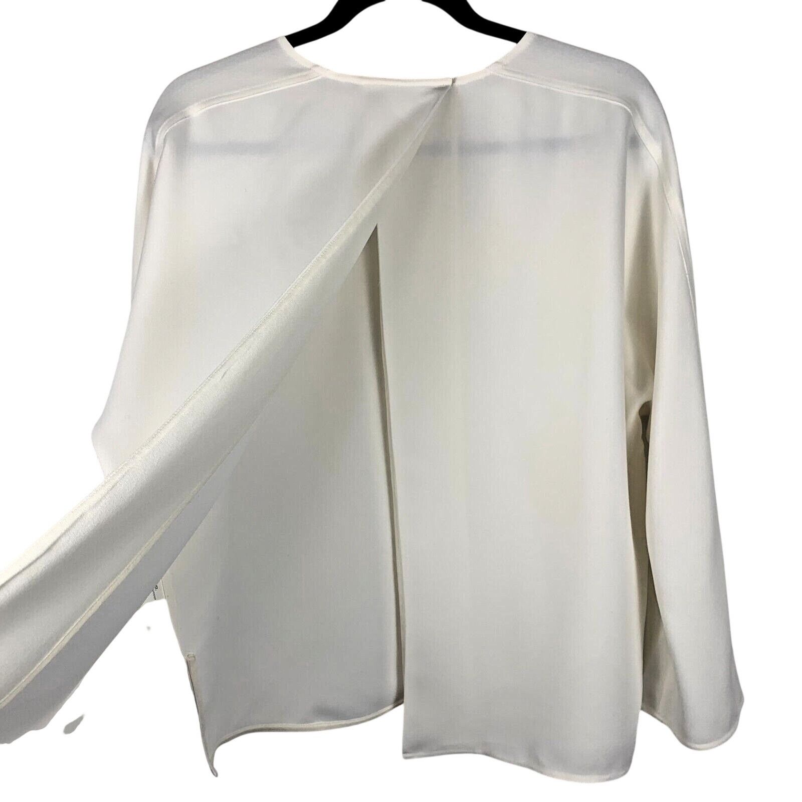 Vince Vince Women’s Cream Long Sleeve Split Back Blouse Sz 10 READ Size L / US 10 / IT 46 - 7 Thumbnail