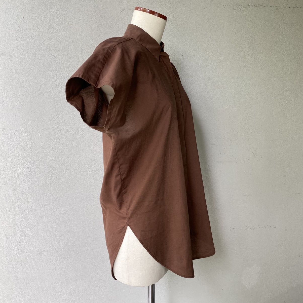 Norma Kamali Norma Kamali Brown Cap Sleeve Shirt Size M / US 6-8 / IT 42-44 - 11 Thumbnail