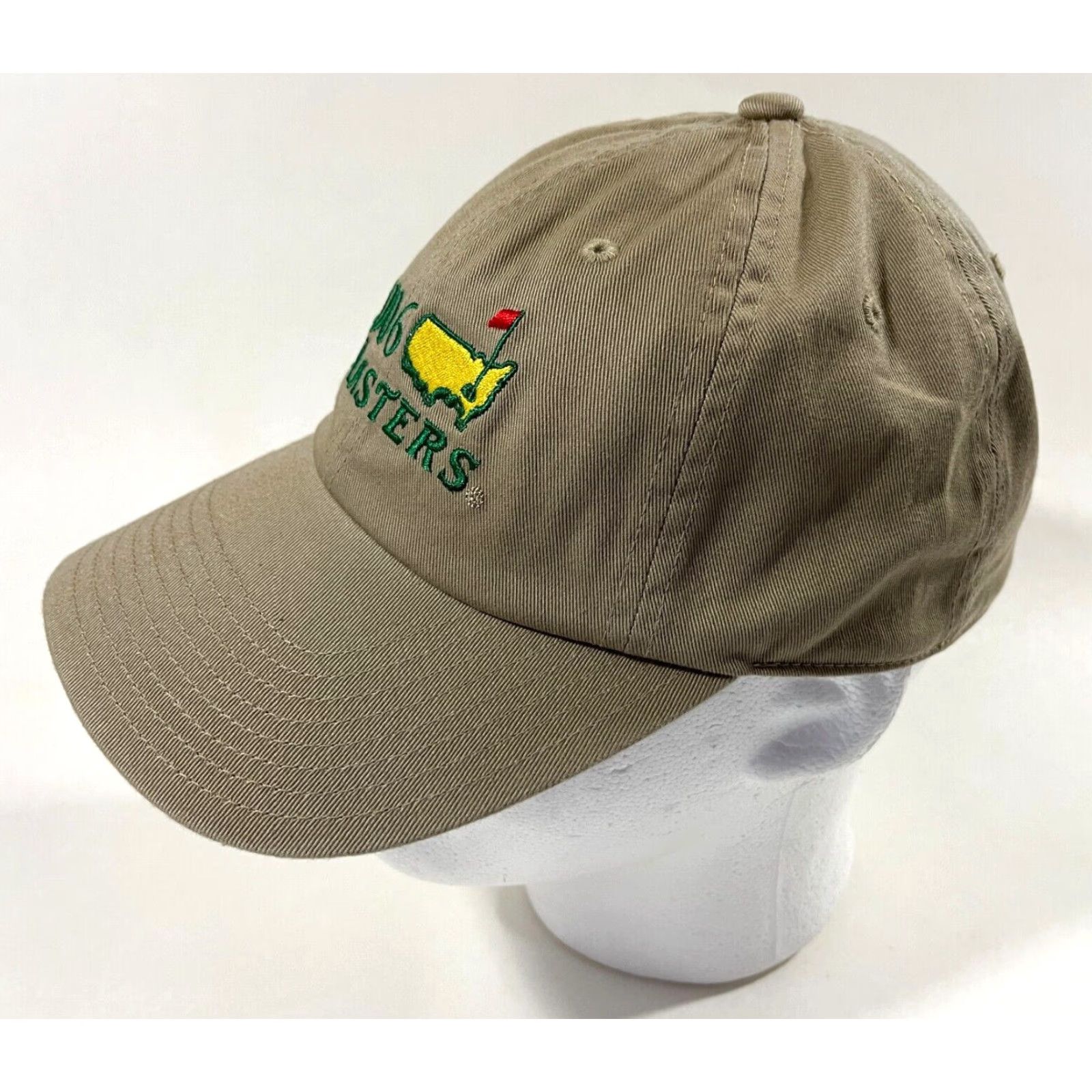 American Needle VINTAGE American Needle Strapback Hat Golf Hat Unisex Adults One Size Tan 2006 Masters Augusta National Cotton Adjustable Sports Golf Mens Women Size ONE SIZE - 3 Thumbnail