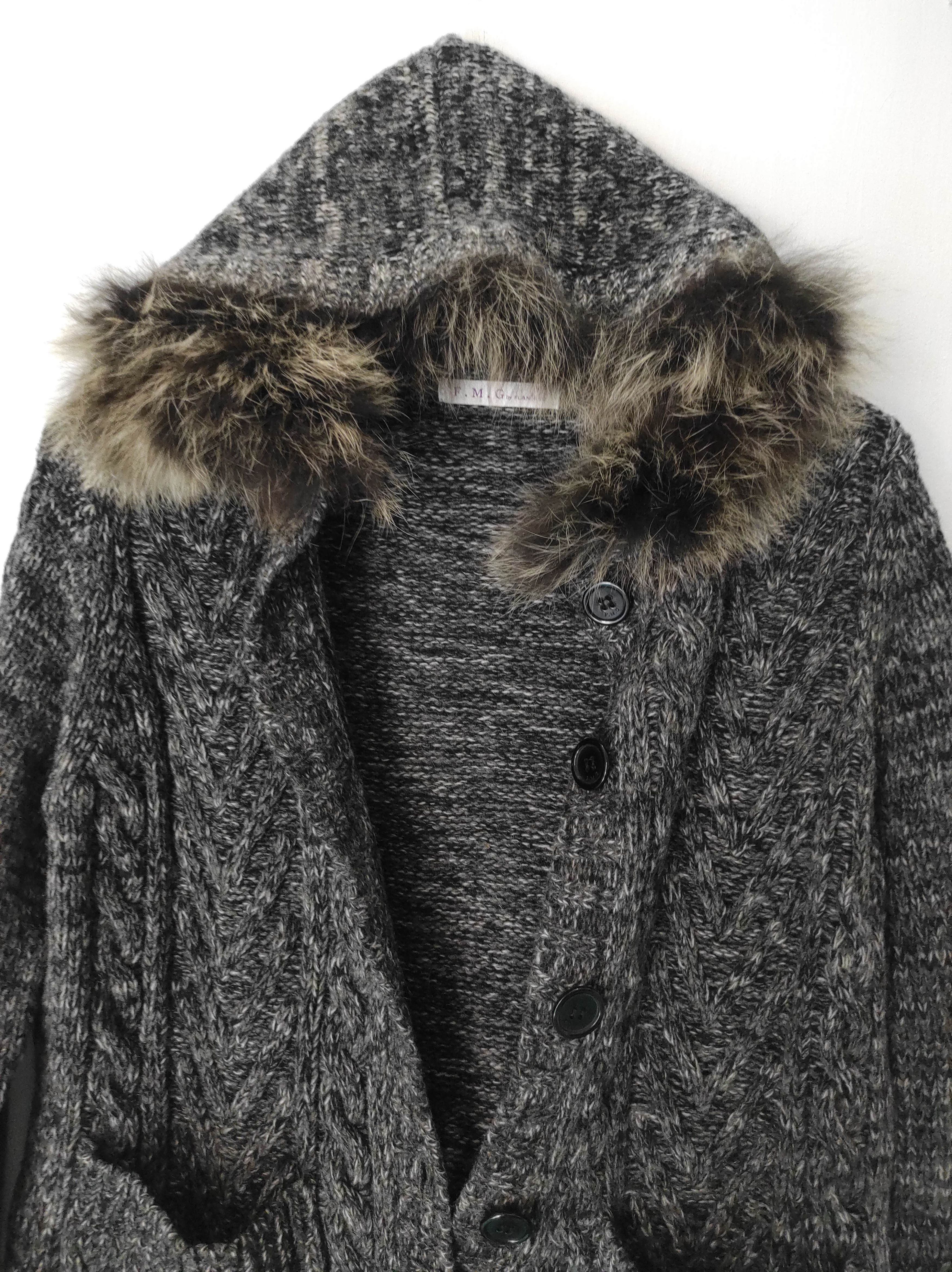 If Six Was Nine Flamingo Knit Fur Raccon Hoodie IfSixWasNine LGB style Size M / US 6-8 / IT 42-44 - 9 Thumbnail