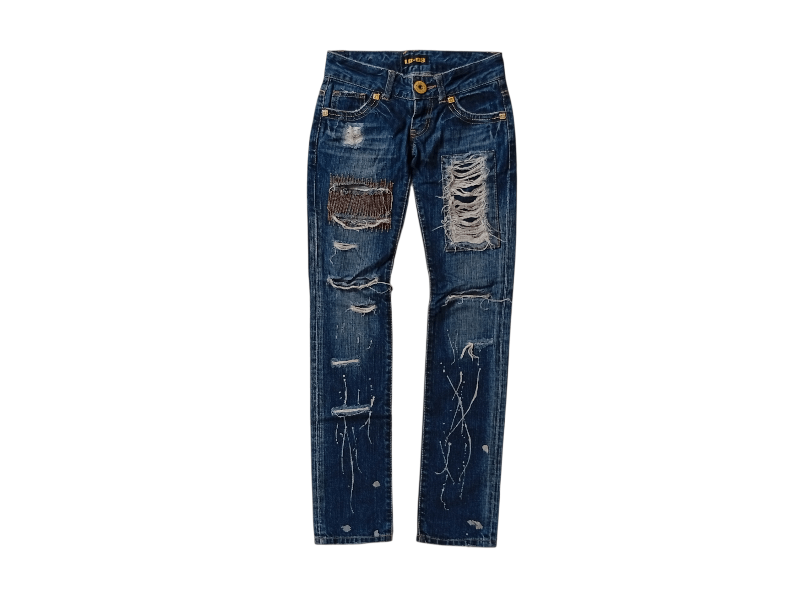 Le Grande Bleu (L.G.B.) LB-03 distressed crash jeans Size 26" / US 2 / IT 38 - 1 Thumbnail