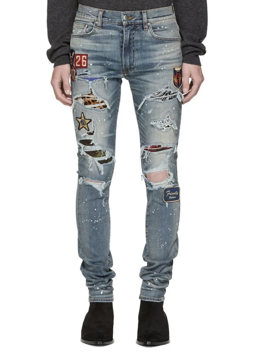 Amiri AMIRI Art Patch Medium Indigo 32 OG Rare* Size US 32 / EU 48 - 24 Thumbnail