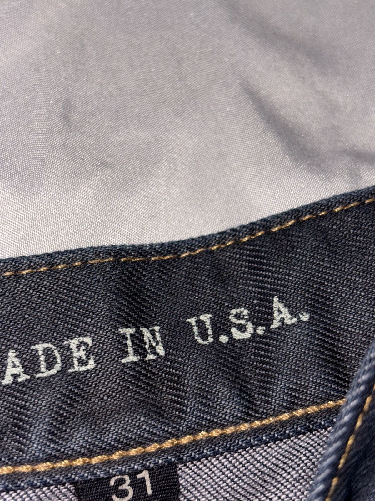 John Varvatos 32 John Varvatos Oil Waxed Navy denim jeans USA straight vtg Size US 32 / EU 48 - 6 Thumbnail