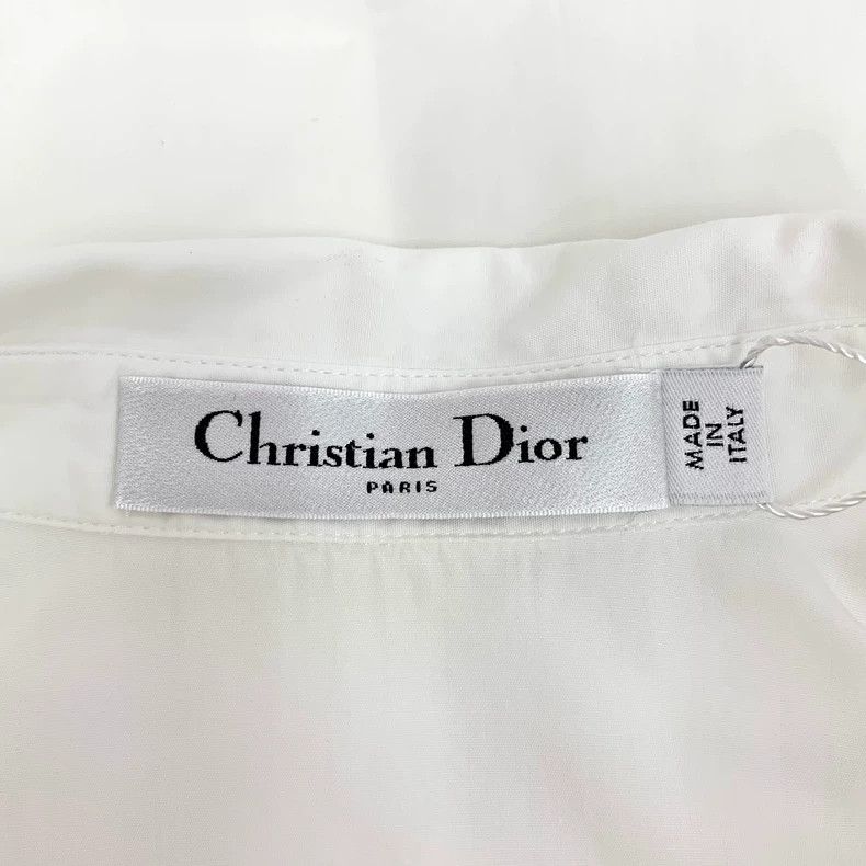 Dior Dior White bee embroidered cotton lapel single-breasted sh Size XS / US 0-2 / IT 36-38 - 6 Thumbnail