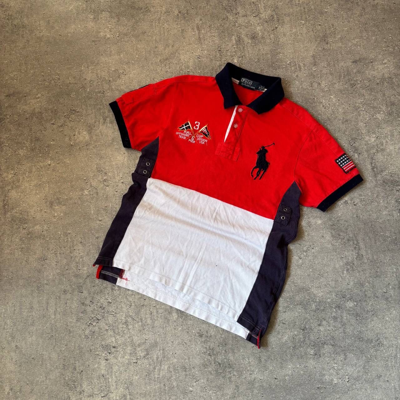 Polo Ralph Lauren Vintage 90s Polo Ralph Lauren #3 USA T-Shirt Size US M / EU 48-50 / 2 - 1 Thumbnail