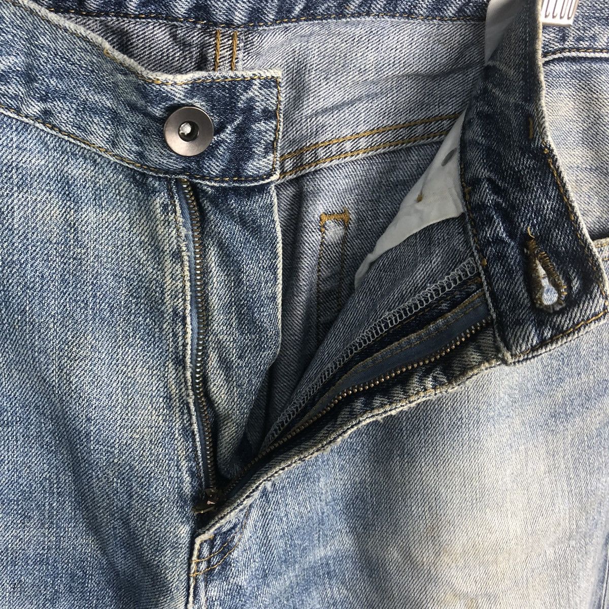 Japanese Brand DL Uniqlo Blue Distressed Denim Pants #C292 Size US 32 / EU 48 - 12 Thumbnail
