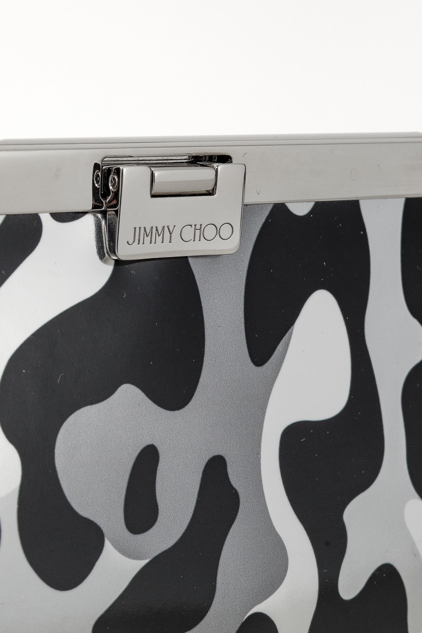 Jimmy Choo Jimmy Choo Cayla Gold Black-Lace Snakeskin-Trim Clutch Size ONE SIZE - 8 Thumbnail