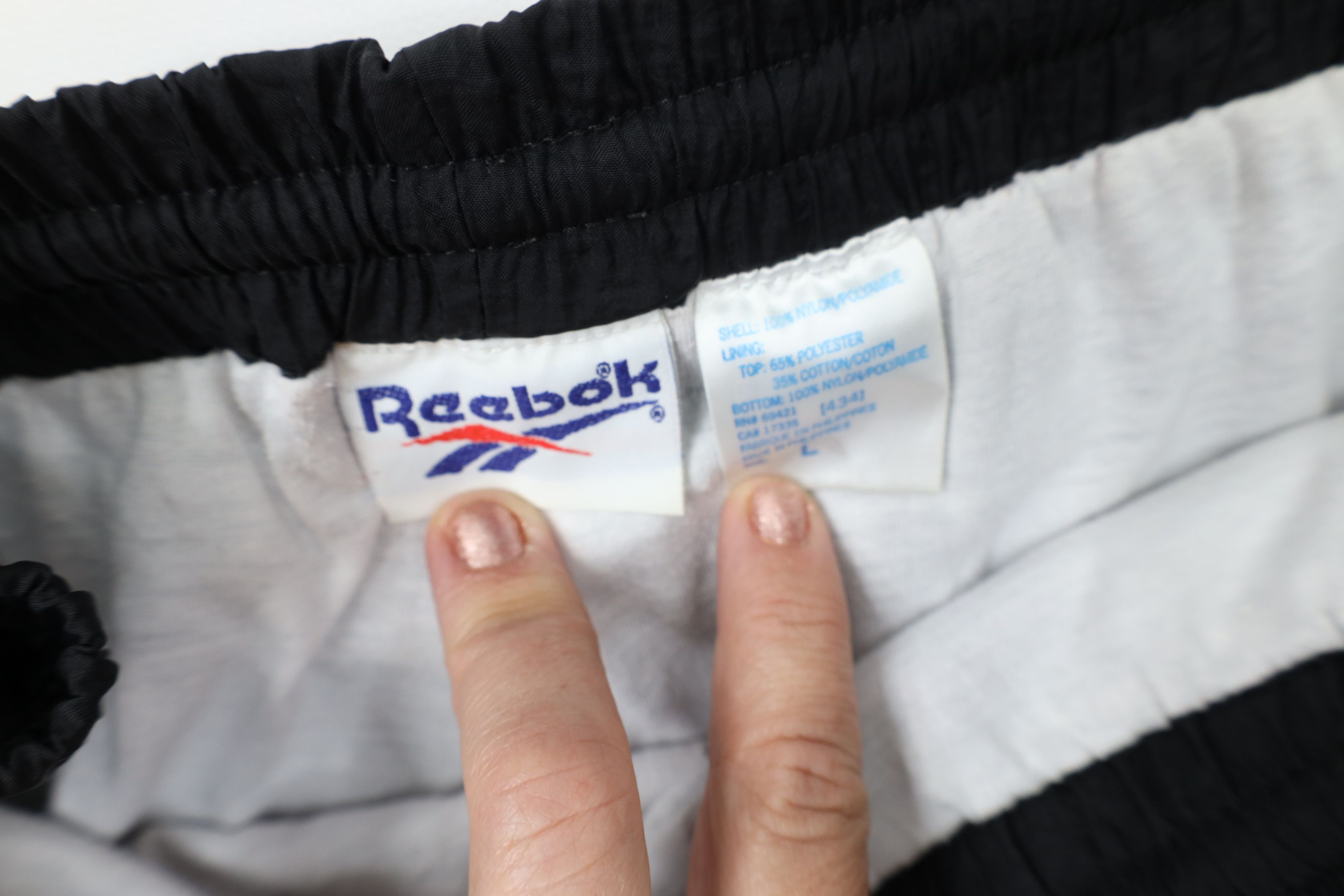 Reebok Vintage 90s Reebok Lined Windbreaker Joggers Pants Black Size US 36 / EU 52 - 9 Thumbnail