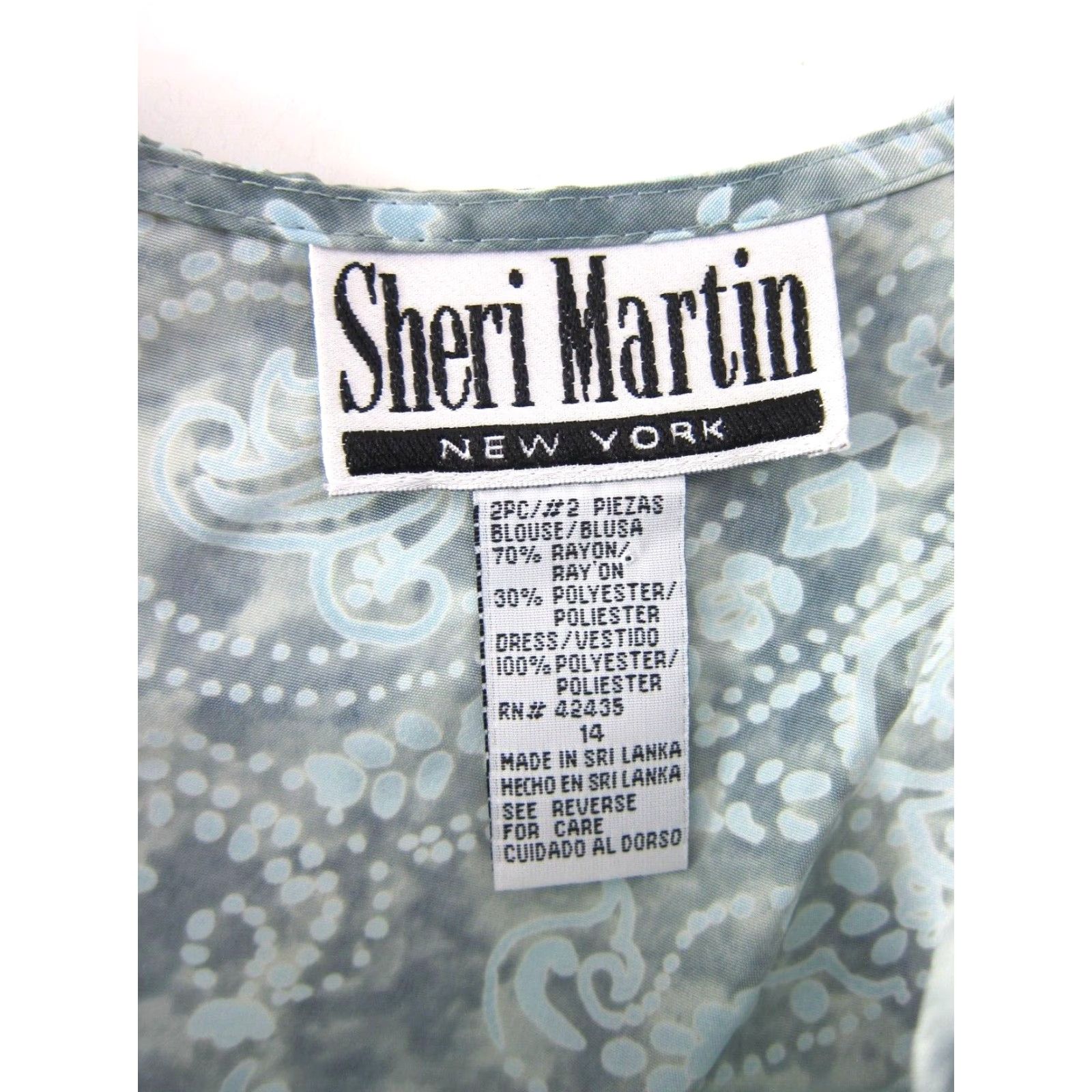 Vintage Sheri Martin New York Rayon Green Floral Tie Dye Long Maxi Tank Sun Dress 14 Size XL / US 12-14 / IT 48-50 - 3 Thumbnail