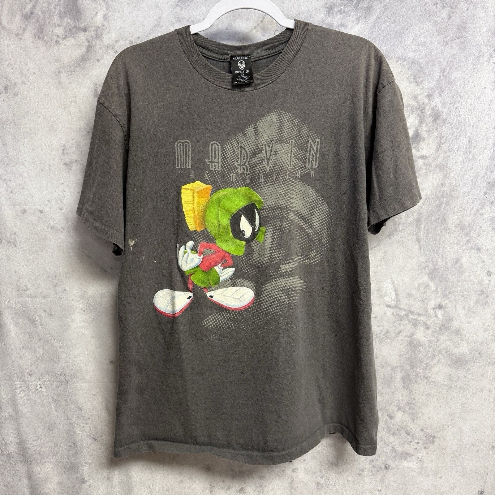 Warner Bros Vintage 90s Marvin The Martian Looney Tunes T Shirt Mens XL Size US XL / EU 56 / 4 - 1 Thumbnail