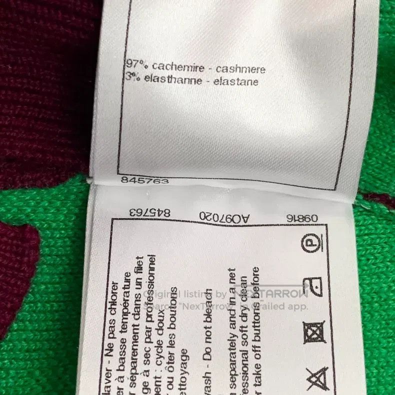 Chanel Chanel Burgundy logo embossed cashmere V-neck single-breas Size XS / US 0-2 / IT 36-38 - 8 Thumbnail