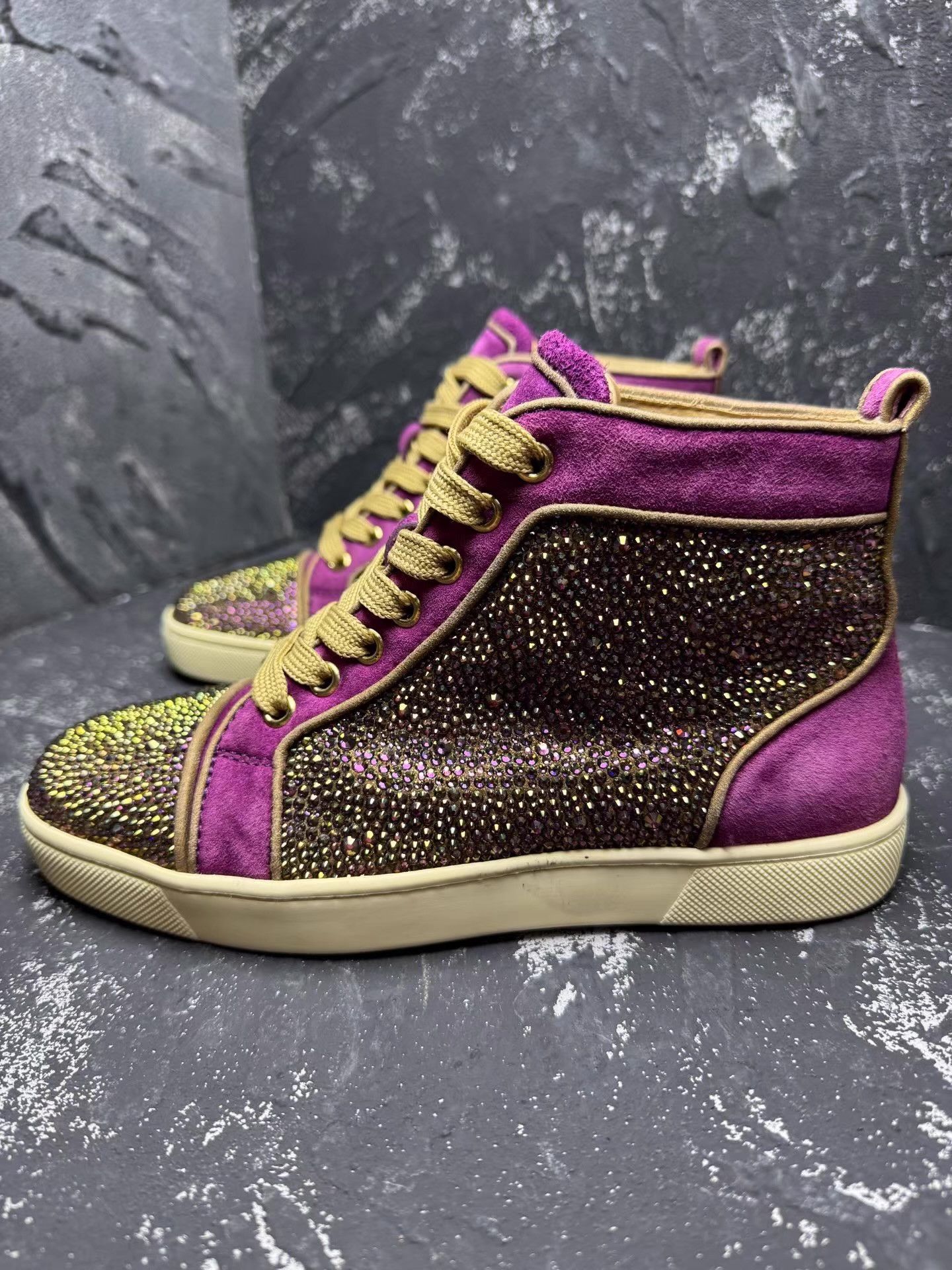 Christian Louboutin Christian Louboutin High-TopSneakers with Full Crystals Q10 Size US 6 / IT 36 - 7 Thumbnail