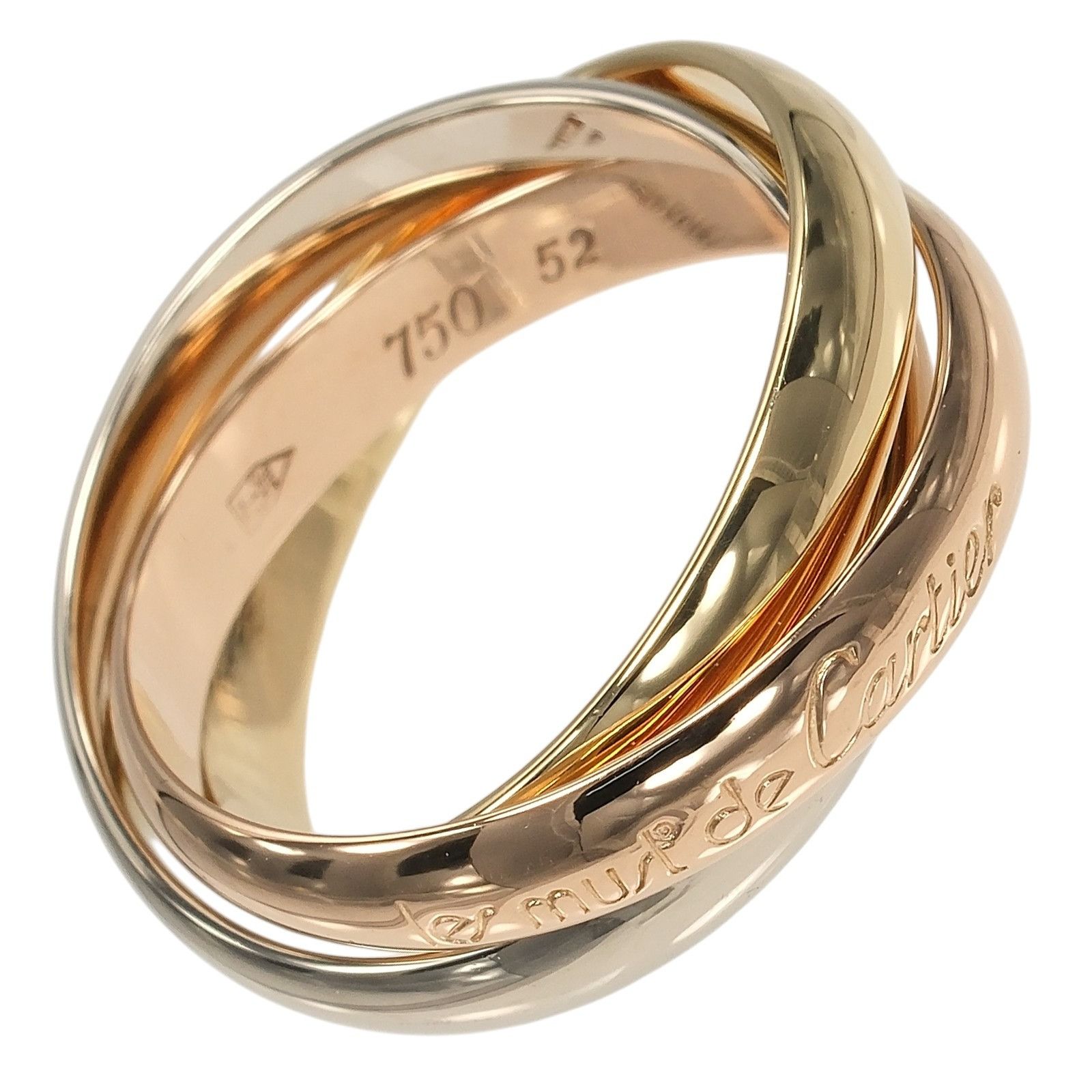 Cartier Cartier Cartier Trinity Au750 Ring Size 12 Precious Metal Ring DUTY FREE for USA Size ONE SIZE - 1 Thumbnail