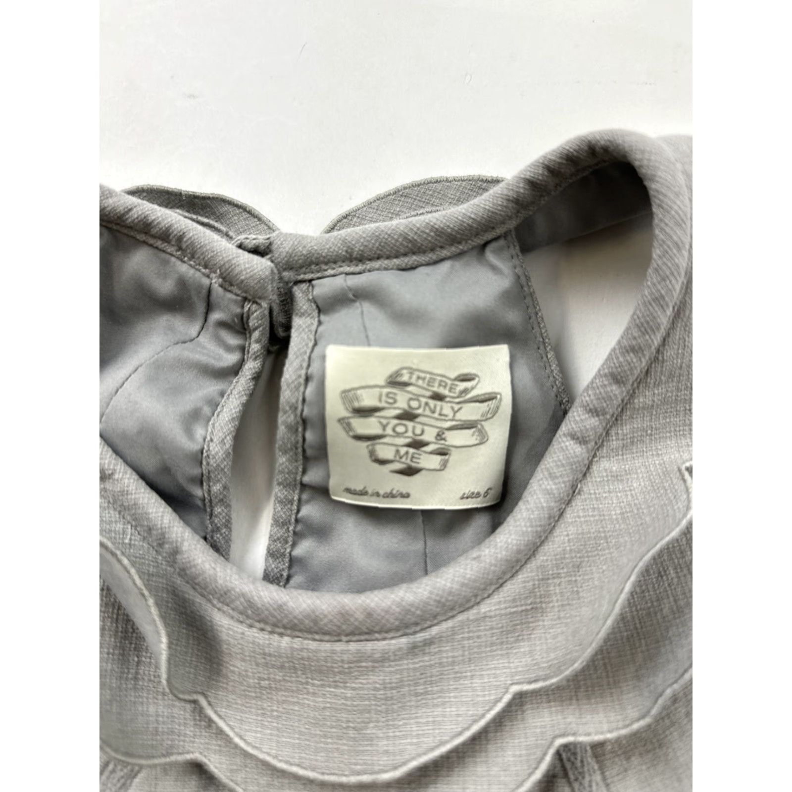 Vintage VINTAGE Anthropologie BHLDN "There Is Only You & Me" Dress 6 Gray Silk Bridesmaid Size US S / EU 44-46 / 1 - 3 Thumbnail