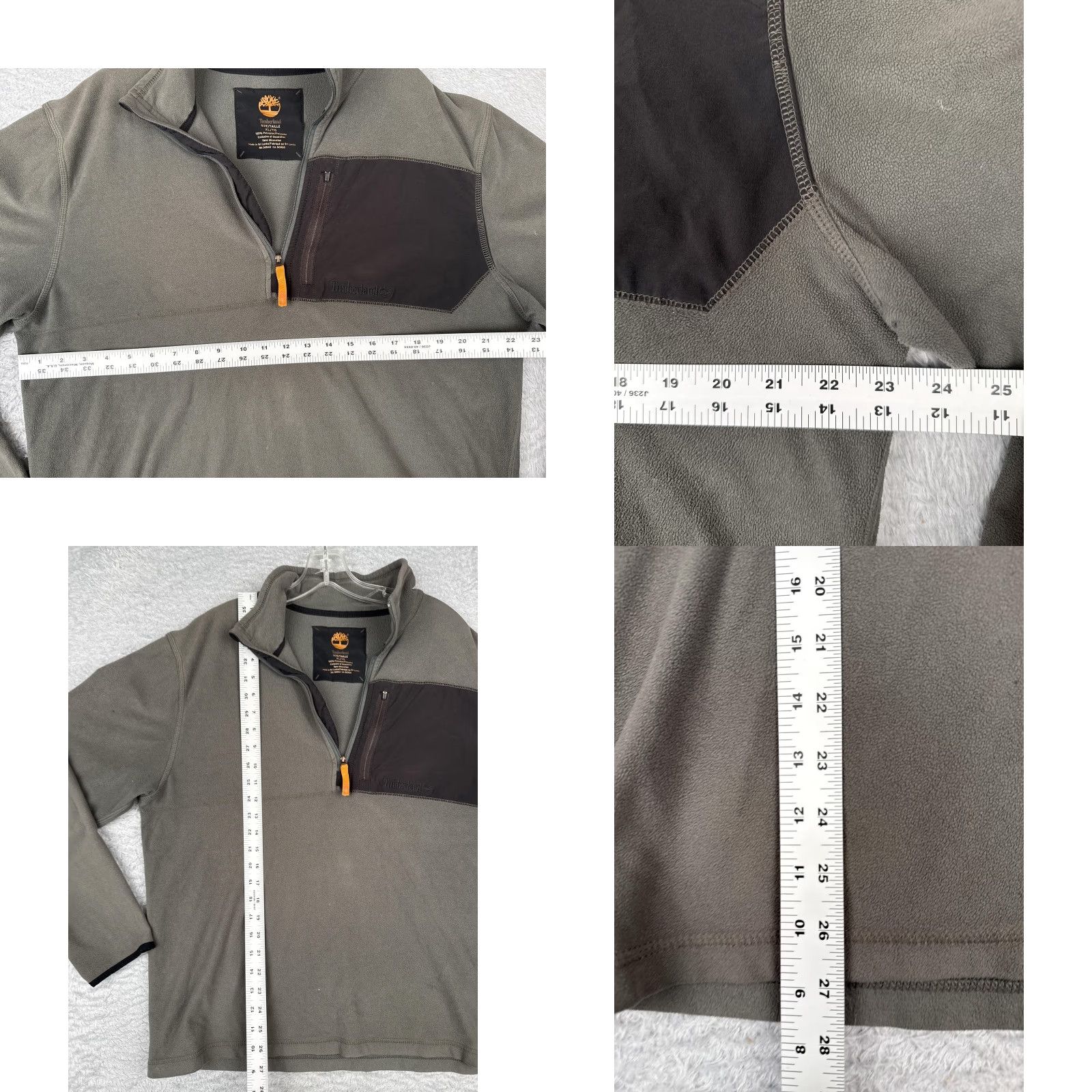 Timberland Timberland Sweater Mens XL Green 1/4 Zip Fleece Pullover Outdoor Knit Pocket Logo Long Sleeve Mock Neck Casual Winter Fall Spring Mens Size US XL / EU 56 / 4 - 8 Thumbnail