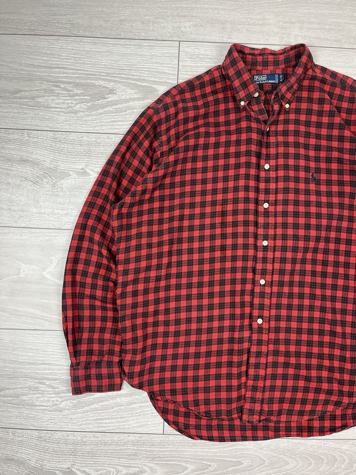 Polo Ralph Lauren Polo Ralph Lauren Vintage 90s Flannel Cotton Checkered Shirt Size US XL / EU 56 / 4 - 4 Thumbnail
