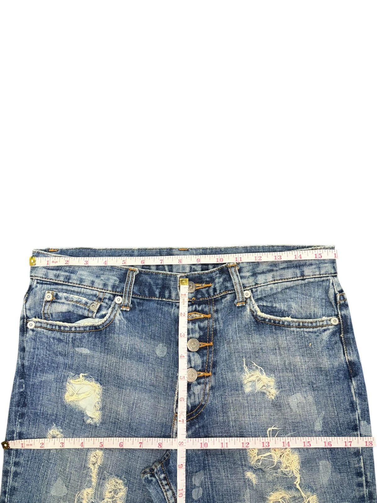 Tornado Mart Vintage Tornado Mart Ripped Distress Flare Jeans Size 32" / US 10 / IT 46 - 6 Thumbnail