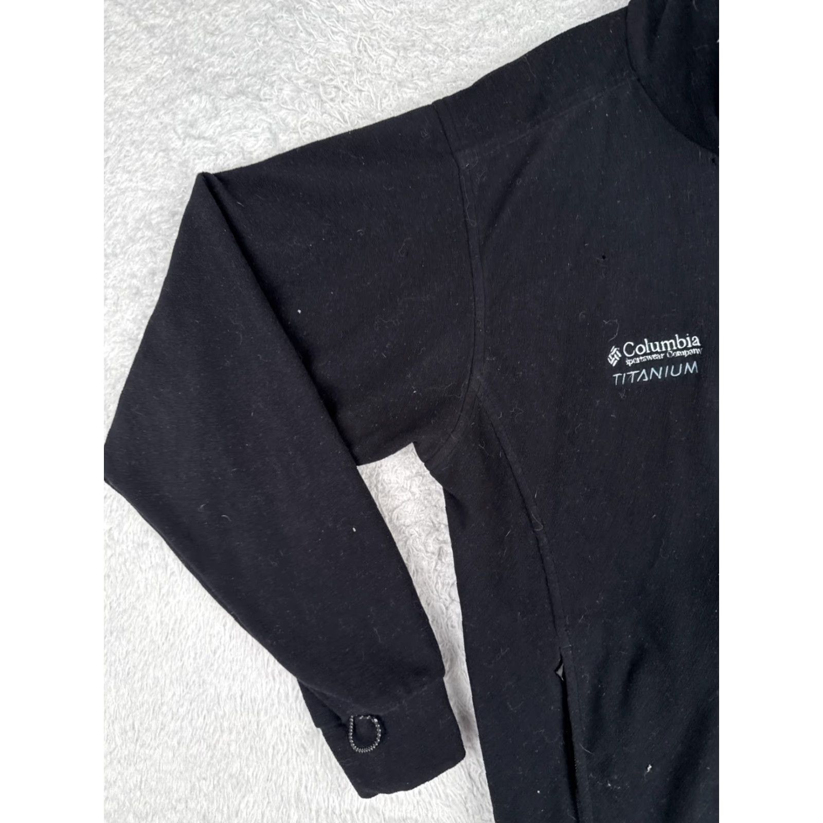 Vintage Columbia Jacket Women M Black Interchange Titanium Polyester Fleece Full Zip Hooded Lightweight Pockets Outdoor Vintage No Size M / US 6-8 / IT 42-44 - 6 Thumbnail