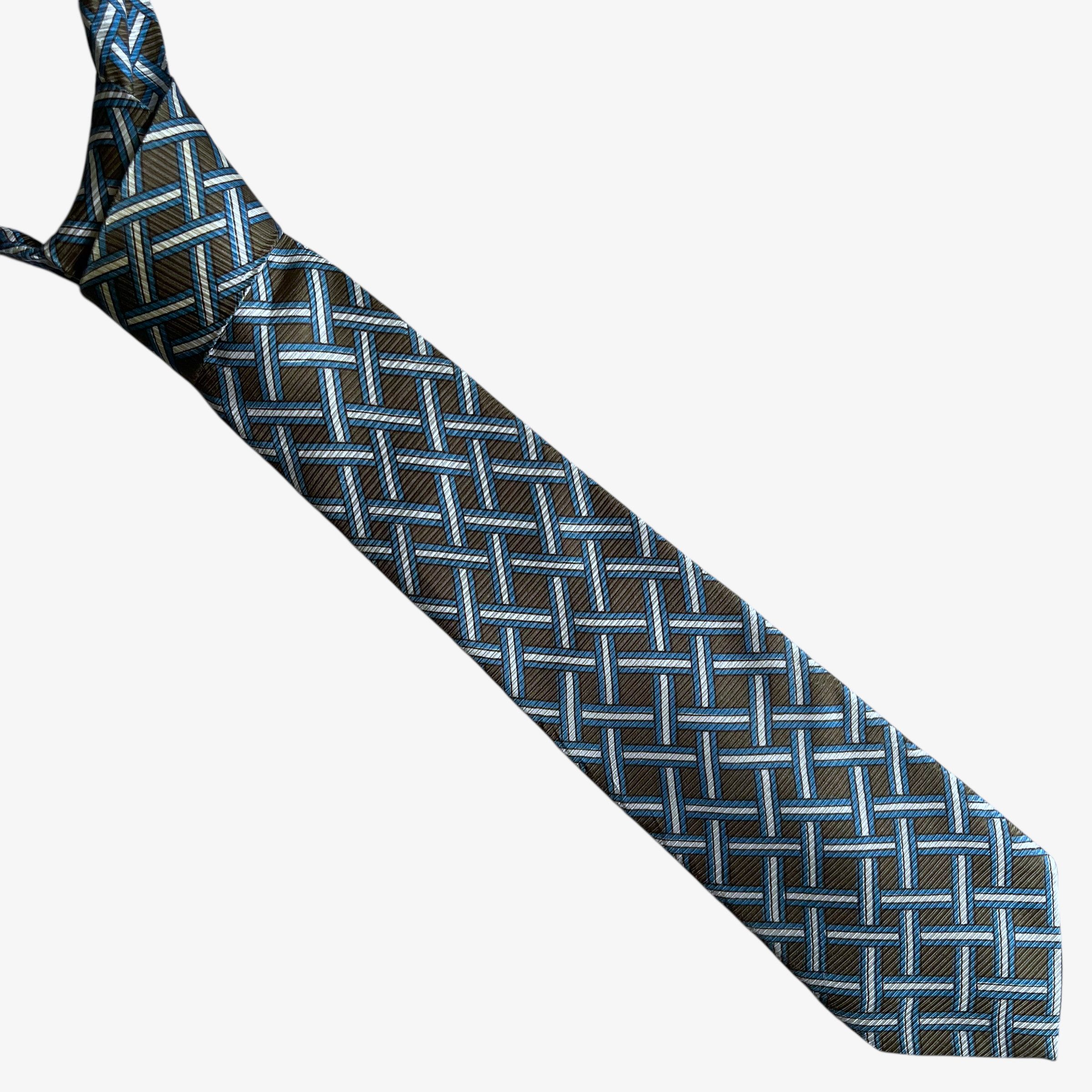 Yves Saint Laurent Vintage 90s Yves Saint Laurent YSL Abstract Striped Silk Tie Size ONE SIZE - 1 Thumbnail