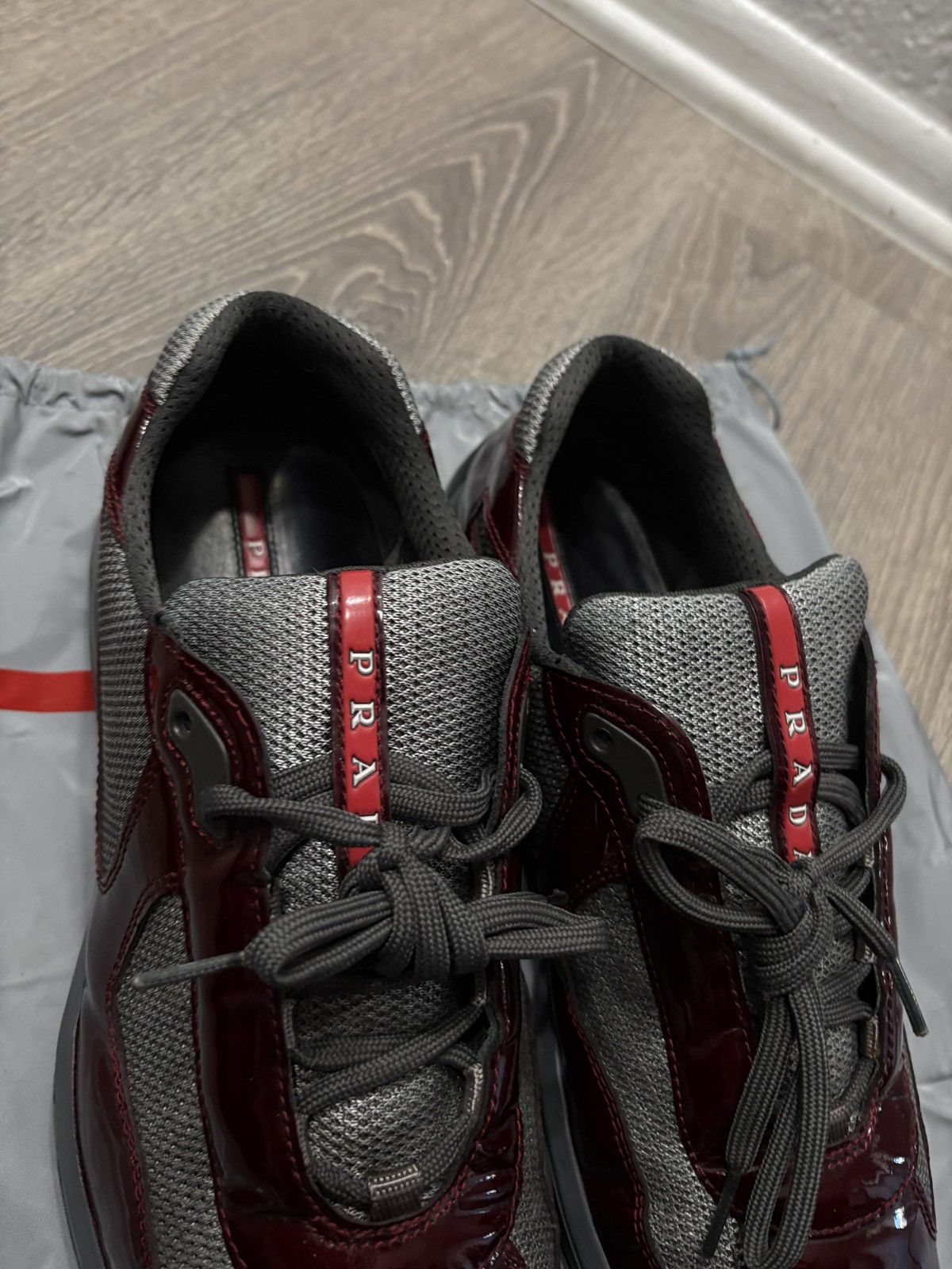 Prada Prada America’s Cup - Burgundy/Grey Size 10UK With Dustbag Size US 11.5 / EU 44-45 - 7 Thumbnail
