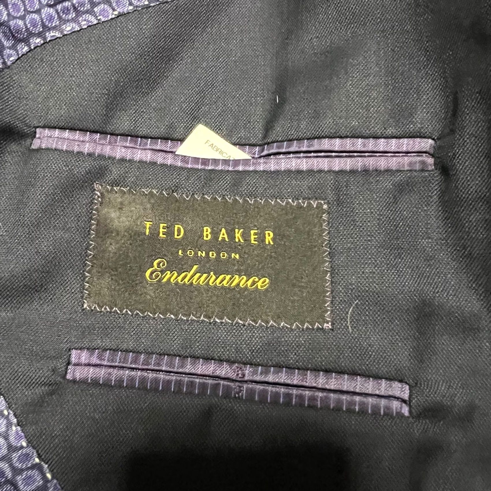Ted Baker TED BAKER Endurance Blazer Mens 42 Navy Wool Sport Coat Jacket Pick Stitching Size 42R - 6 Thumbnail