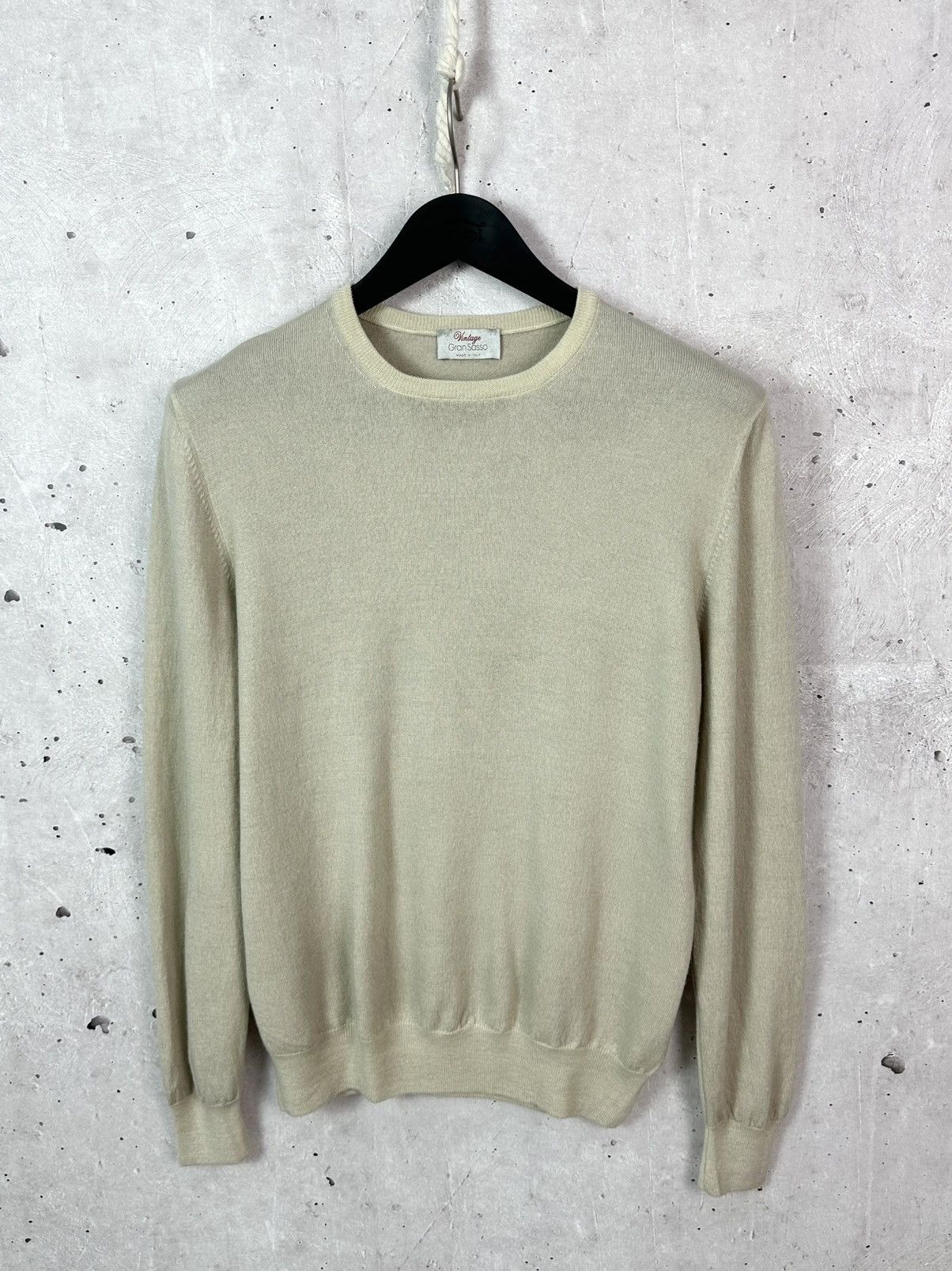 Gran Sasso × Vintage Gran Sasso Vintage Made in Italy Wool Ivory Knit Sweater Size US M / EU 48-50 / 2 - 1 Thumbnail