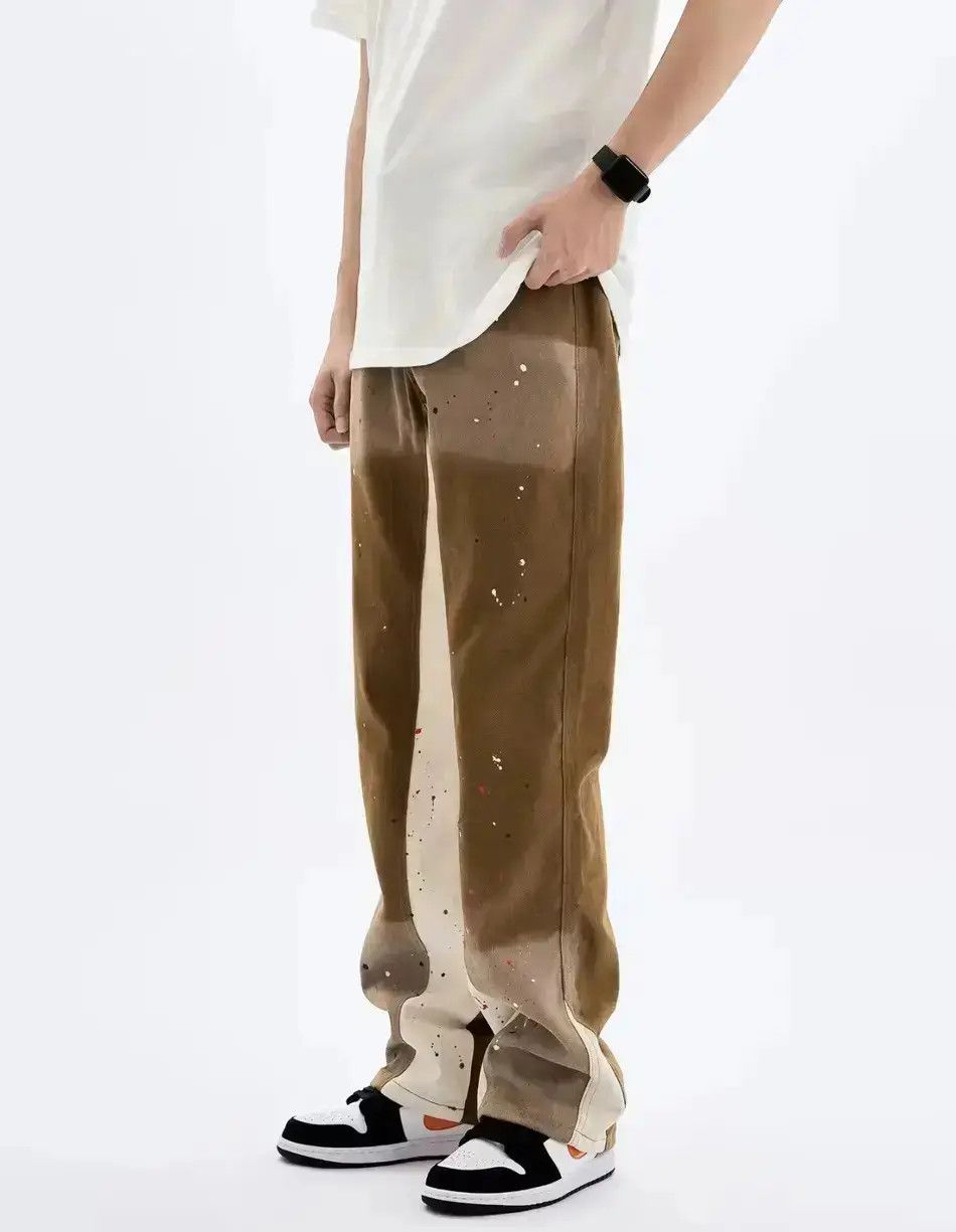 Japanese Brand Brown streetwear flare jeans pants Size US 32 / EU 48 - 1 Thumbnail