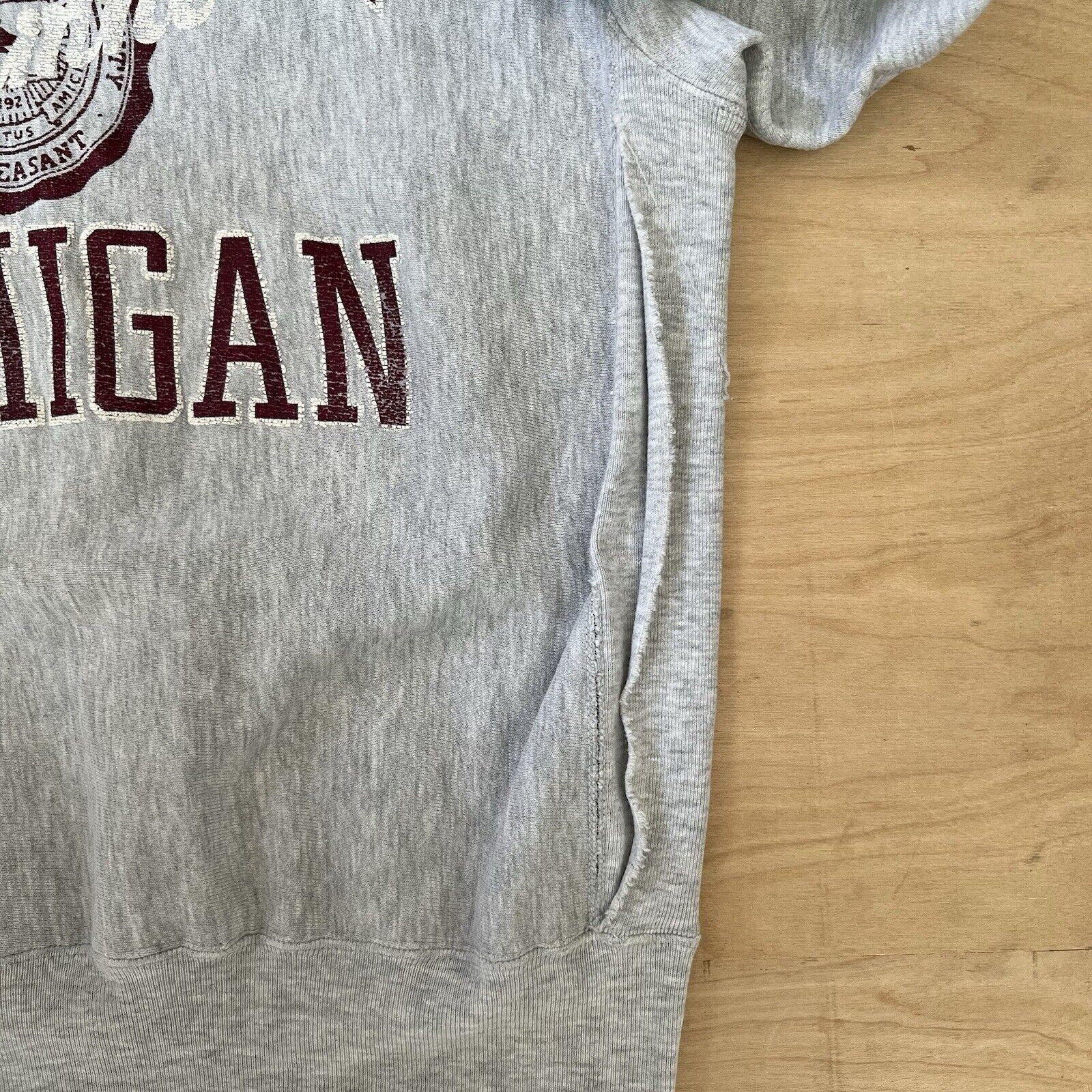 Champion × Vintage Vintage Central Michigan Sweatshirt XL Gray 90s Champion Size US XL / EU 56 / 4 - 5 Thumbnail