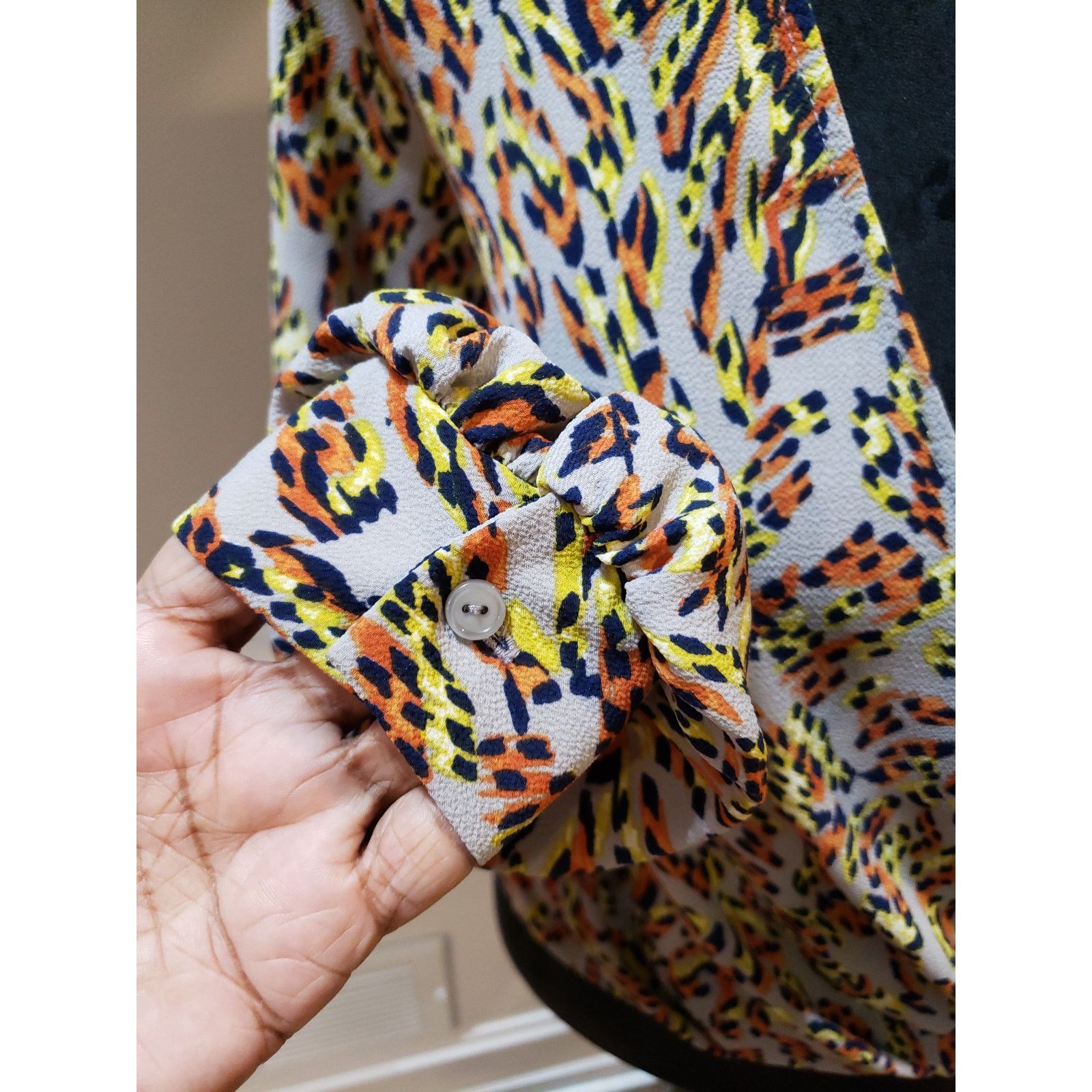 The Unbranded Brand Lush Blouse Women Small Multicolor Leopard Wrap Front Size S / US 4 / IT 40 - 6 Thumbnail