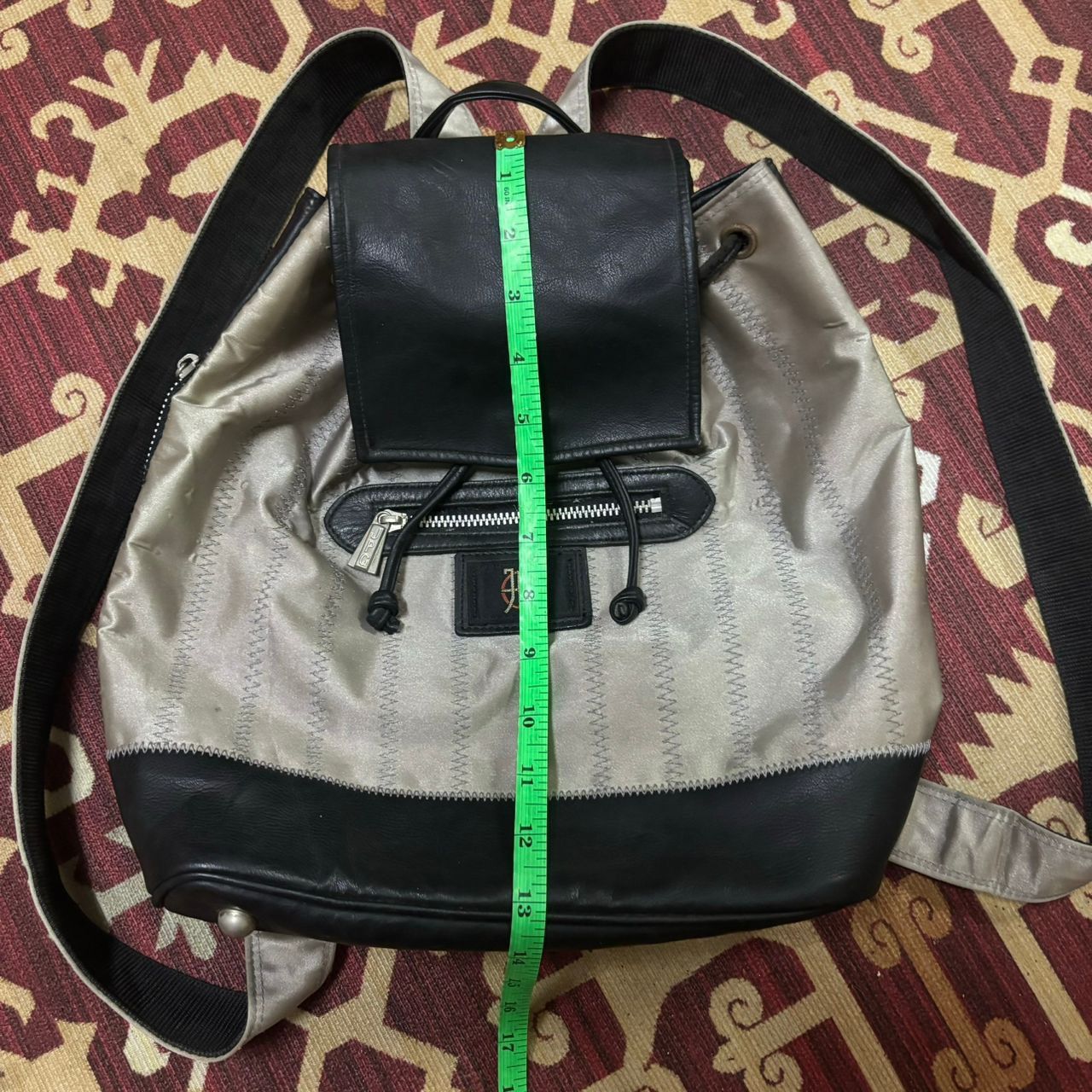 Jean Paul Gaultier Vintage Jean Paul Gaultier JPG Logo Nylon Leather Backpack Size ONE SIZE - 14 Thumbnail