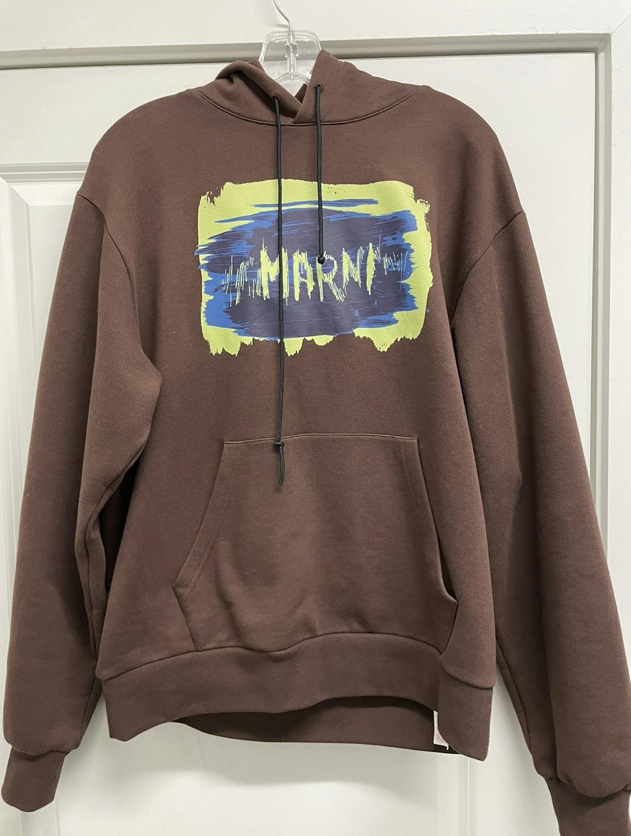 Image of Marni Brown Printed Hoodie - Size Xs, Men's