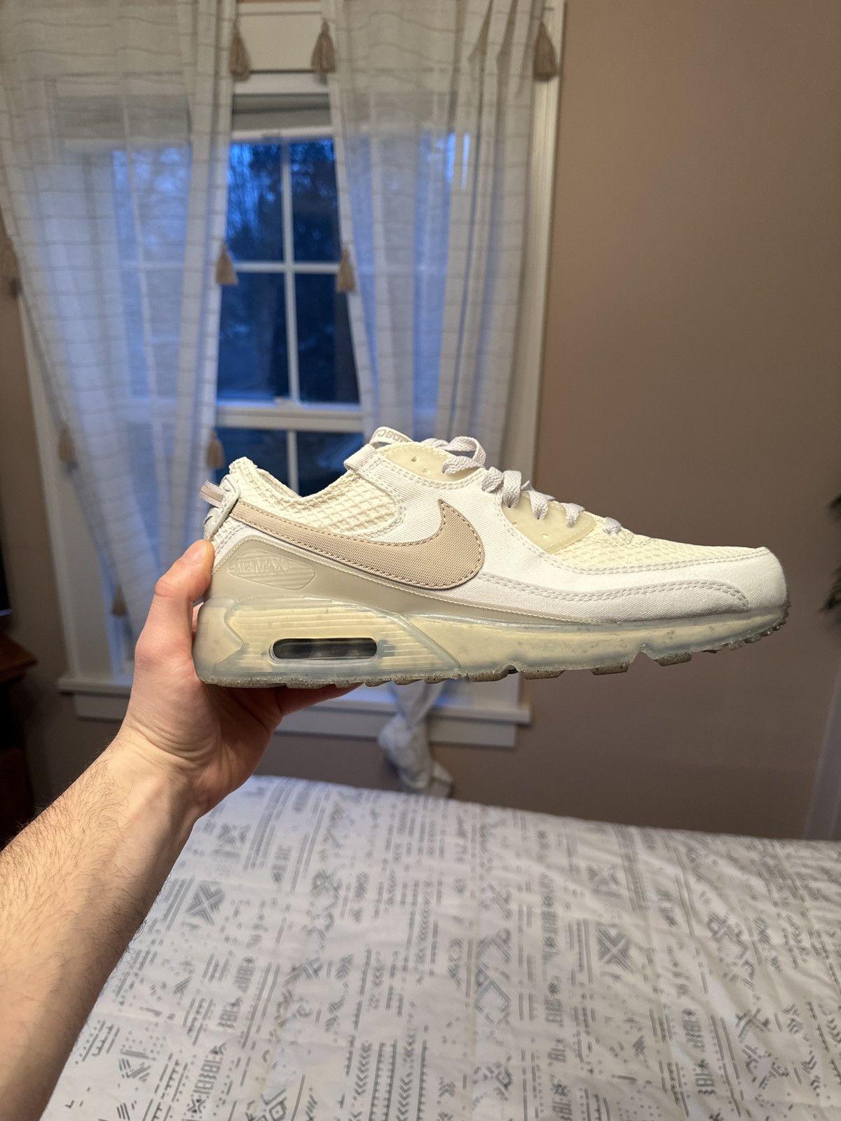 image of Nike Terrascape Airmax 90 Shoes in White, Men's (Size 11.5)