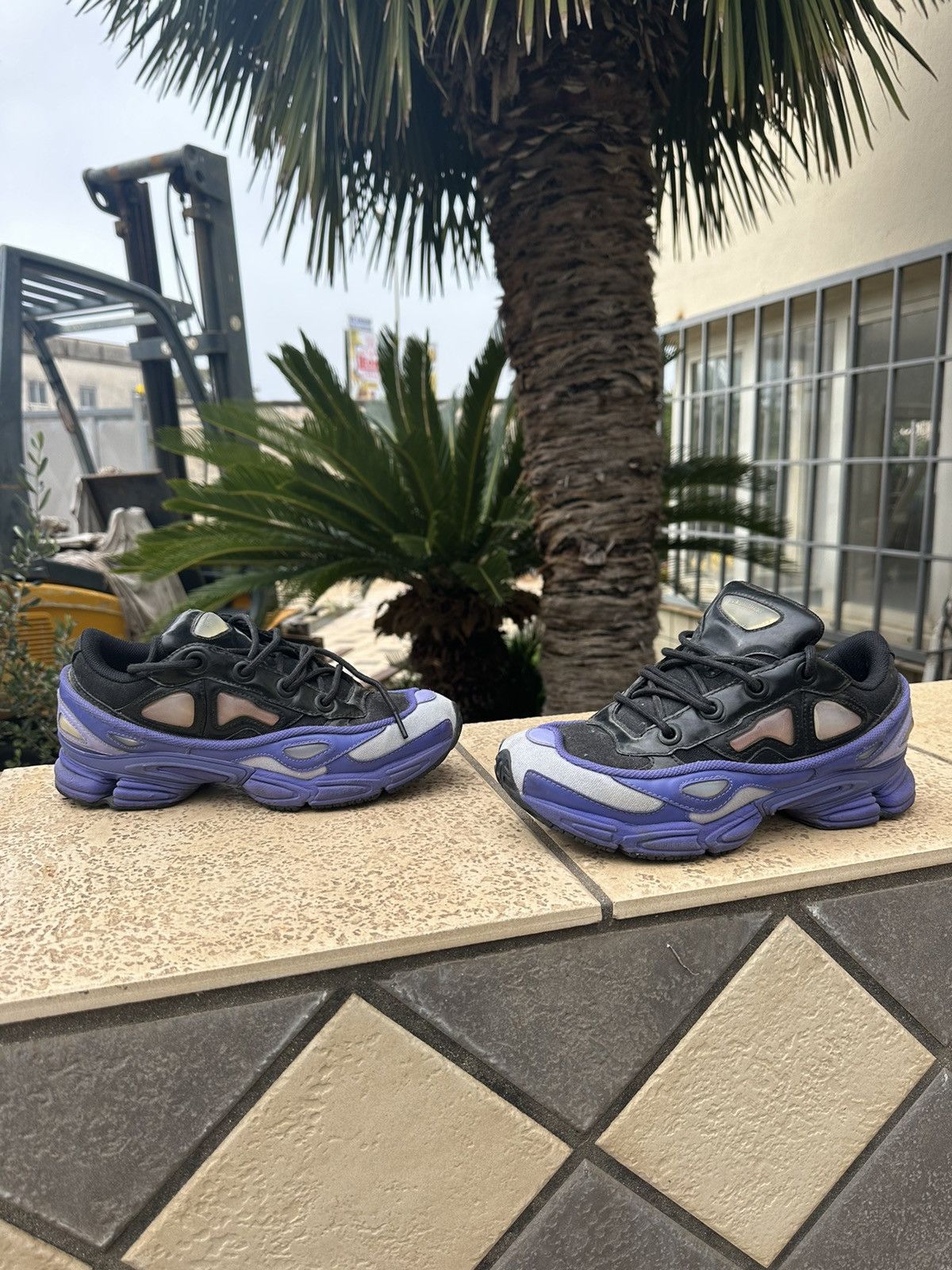 Adidas  Raf Simons Raf Simons x Adidas Ozweego 3 Sneaker Shoes Purple  Black | Grailed