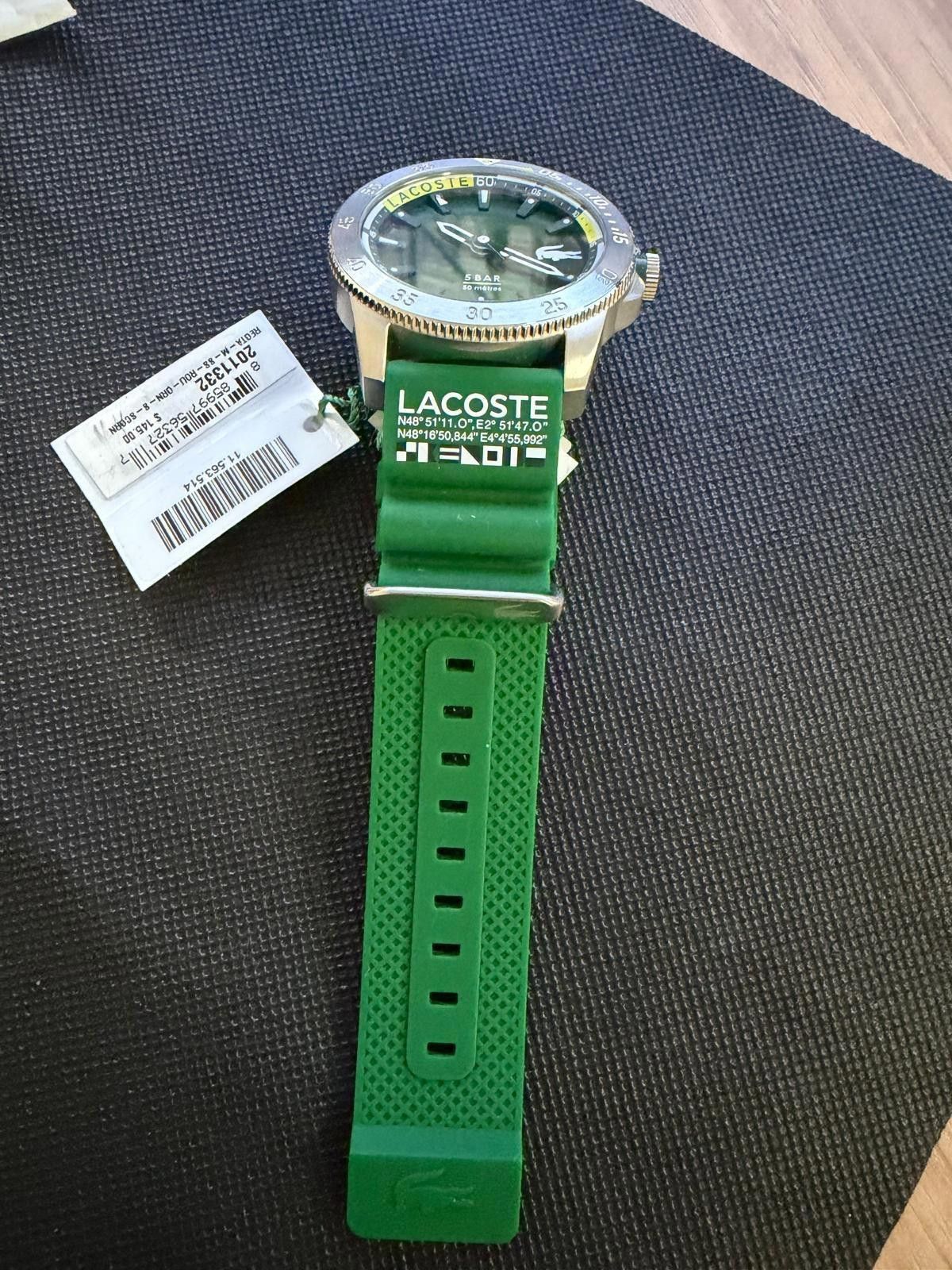 Lacoste Lacoste Men's Green Silicone Strap Watch 46mm Size ONE SIZE - 5 Thumbnail
