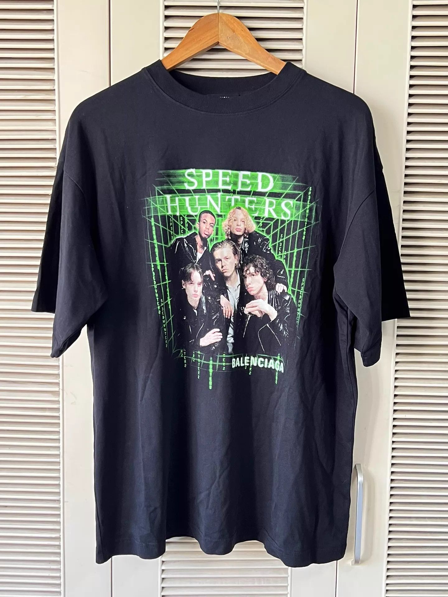 Balenciaga Balenciaga Speed Hunters T-Shirt XS Black Green Figure Print Size US XS / EU 42 / 0 - 1 Thumbnail