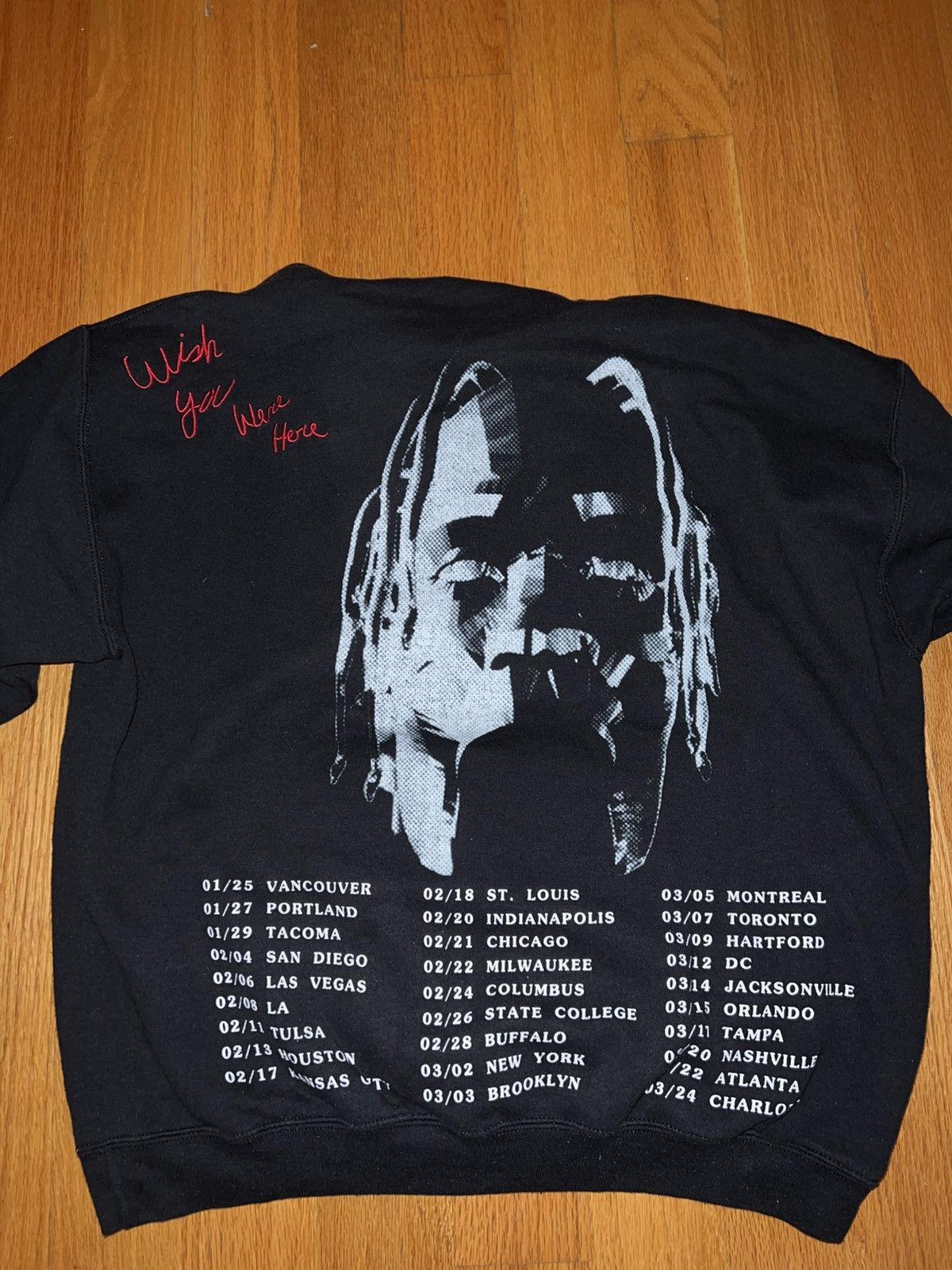 Travis Scott Travis Scott tour hoodie wish you were here Size US M / EU 48-50 / 2 - 3 Thumbnail