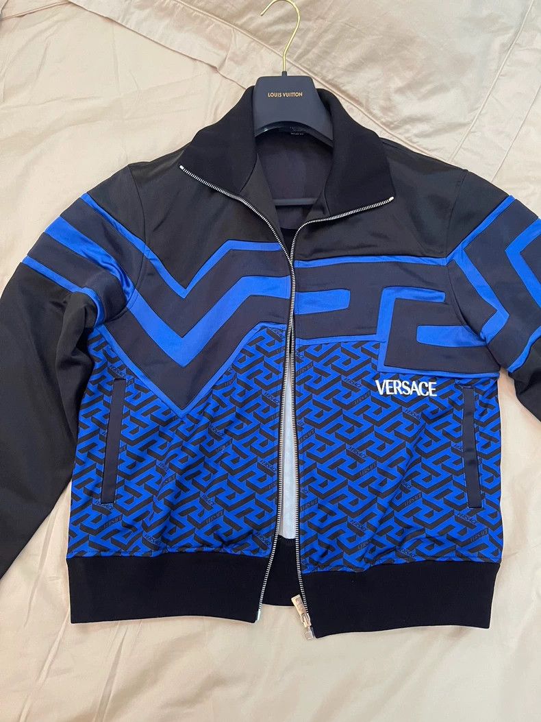 Versace Versace Black Blue Logo Jacket - dmc Size US L / EU 52-54 / 3 - 1 Thumbnail