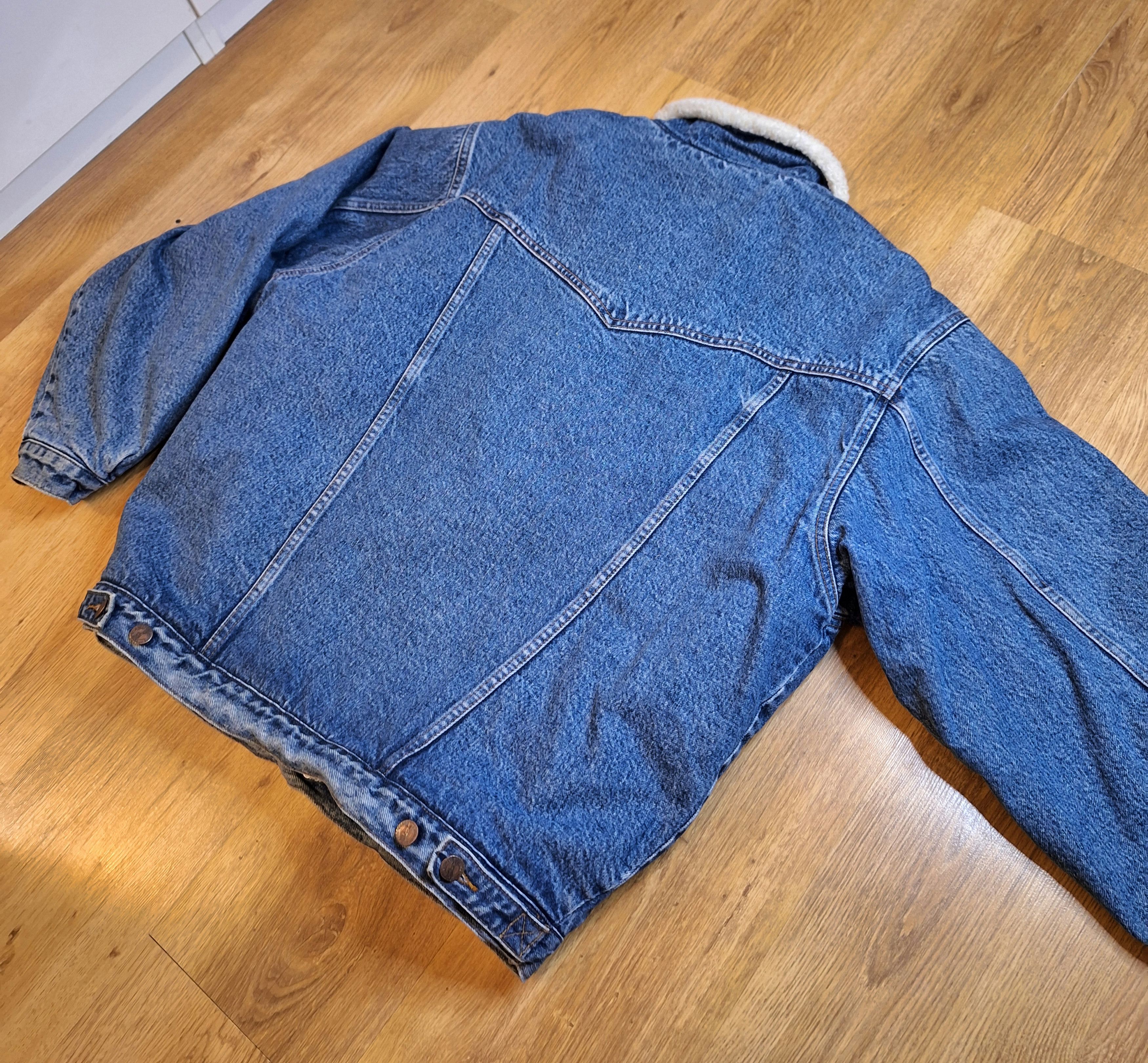 Vintage × Wrangler Wrangler Vintage 1990s Denim Jacket Jeans Sherpa Fleece Size US XL / EU 56 / 4 - 3 Thumbnail