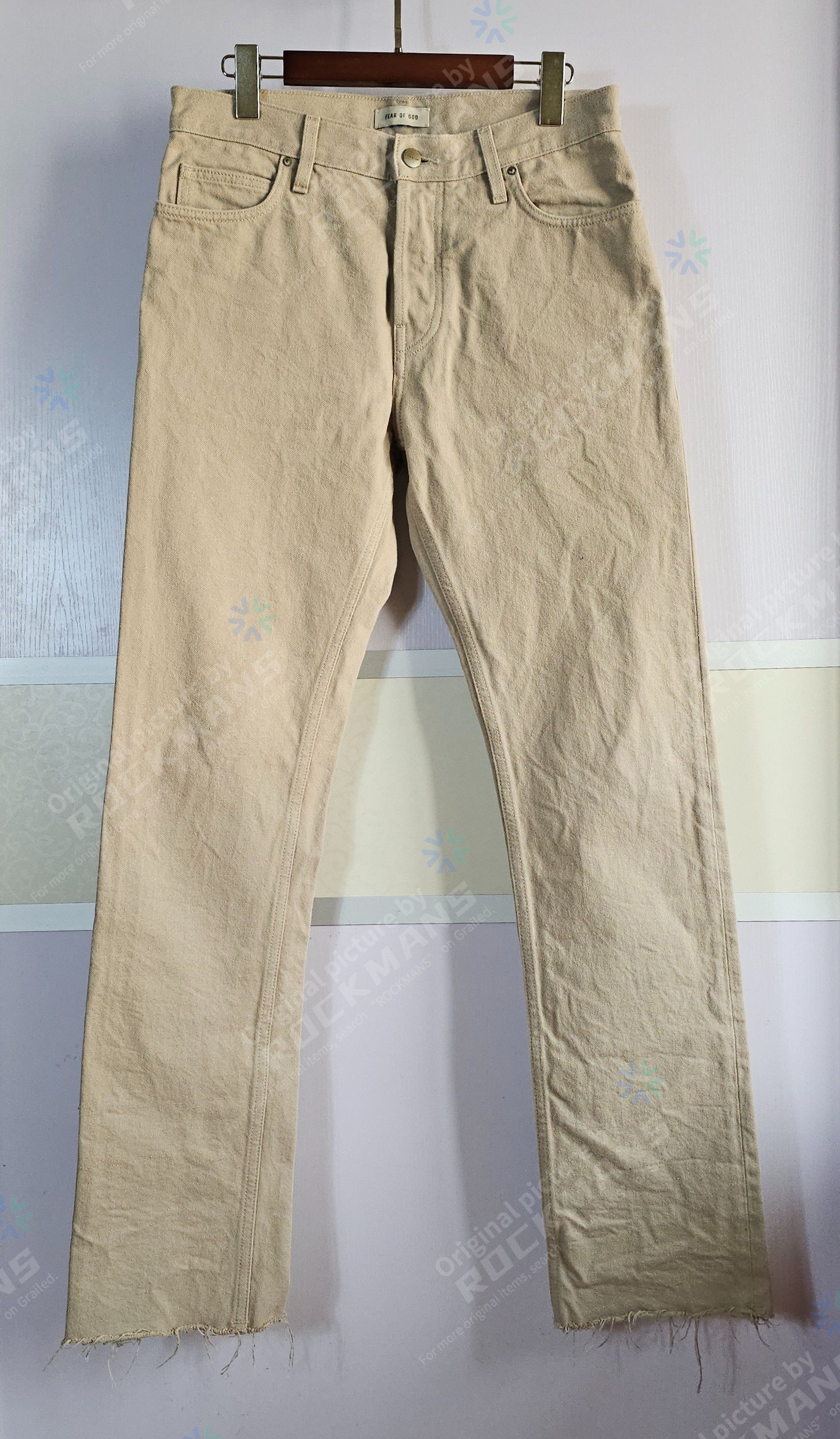 Fear of God Fear of God Straight 5-Pocket Jeans in Washed Dune Size 30 Size US 30 / EU 46 - 1 Thumbnail