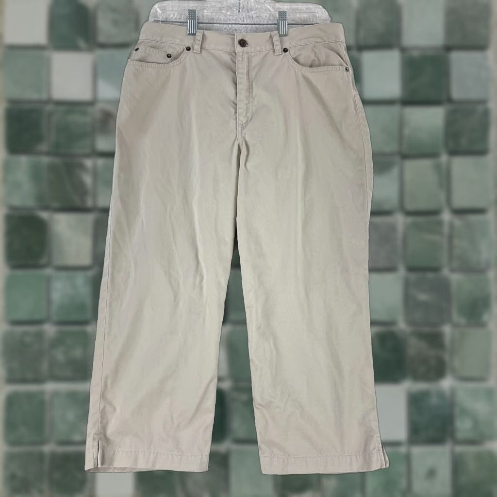 Ralph Lauren Lauren Ralph Lauren Pants Womens High-Rise Casual Cropped Beige 12 Size 34" / US 12 / IT 48 - 1 Thumbnail
