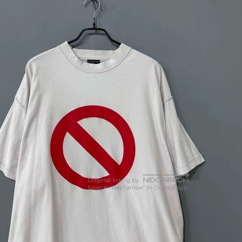 Balenciaga Balenciaga Joint Prohibited Passage Crack Printed Short Sl Size US L / EU 52-54 / 3 - 2 Thumbnail