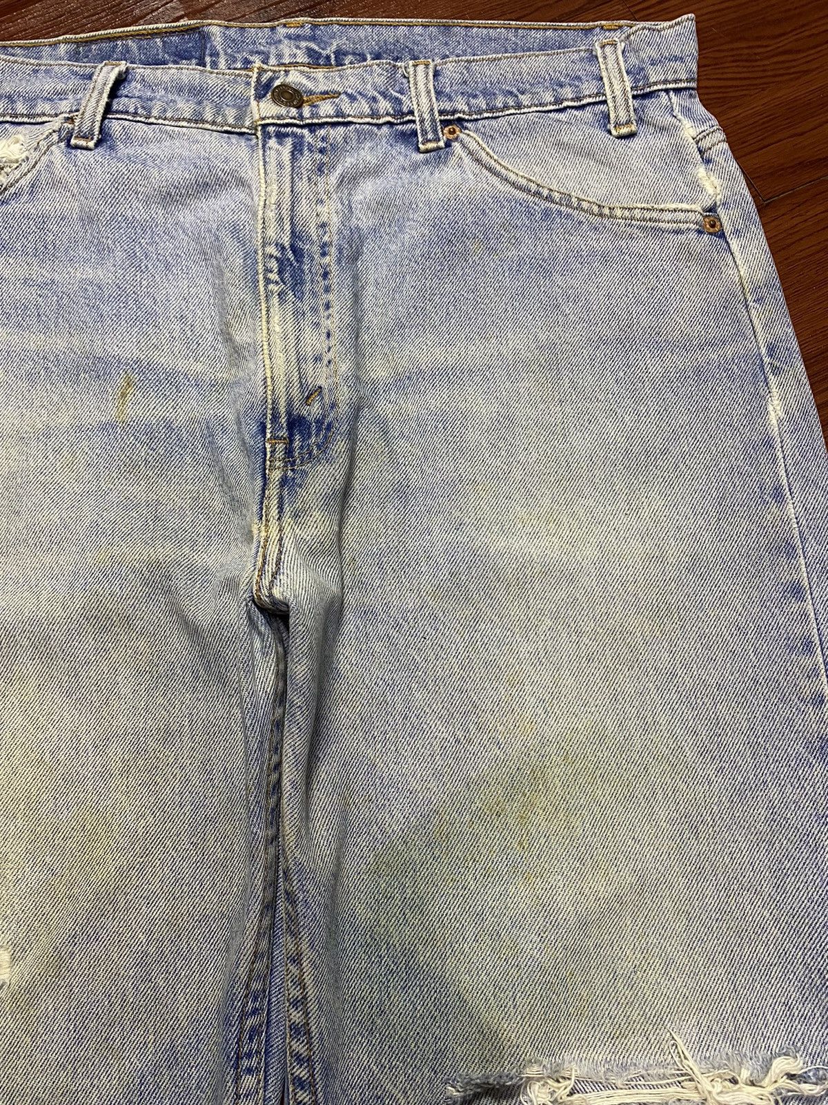 Levi's Vintage Levis505 80’s Orange Tab Grunge Distressed Jeans Size US 35 - 6 Thumbnail
