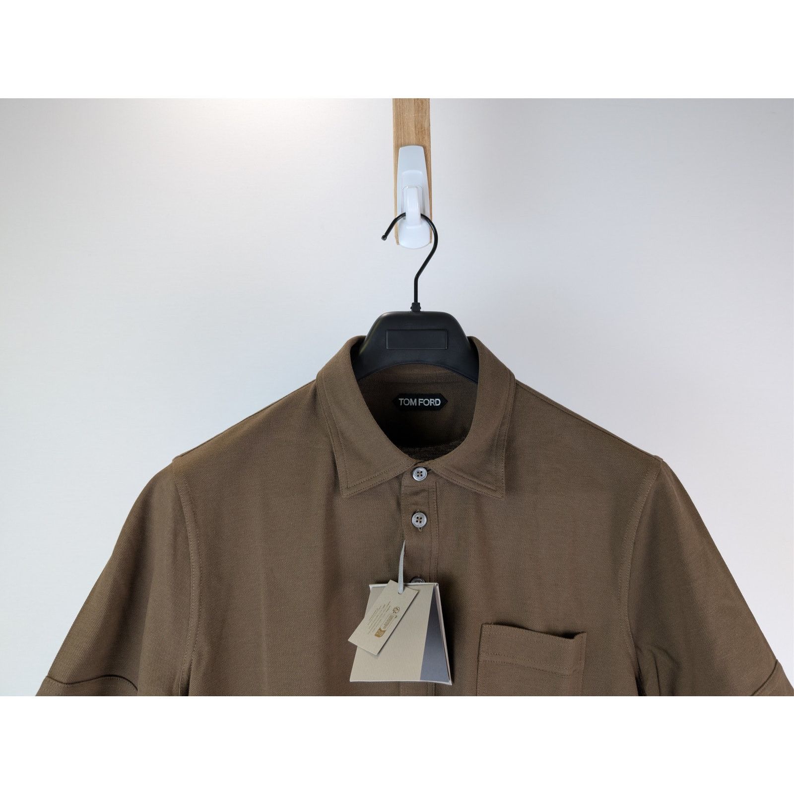 Tom Ford o1rshd1 Cotton Pique Polo Shirt in Brown Size US M / EU 48-50 / 2 - 3 Thumbnail