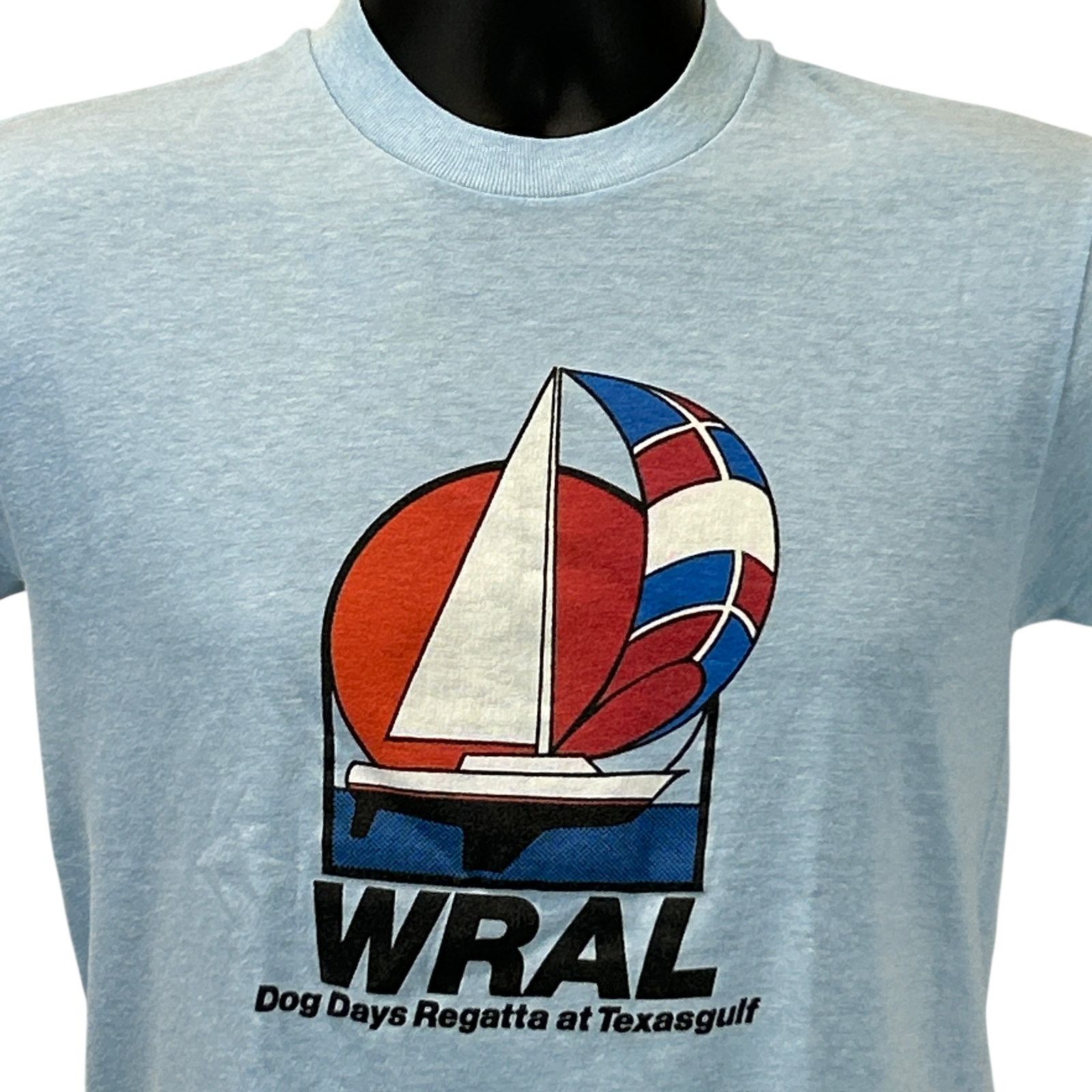 Vintage Vintage 80s WRAL Dog Days Regatta T Shirt Texasgulf Blue S Size US S / EU 44-46 / 1 - 1 Thumbnail