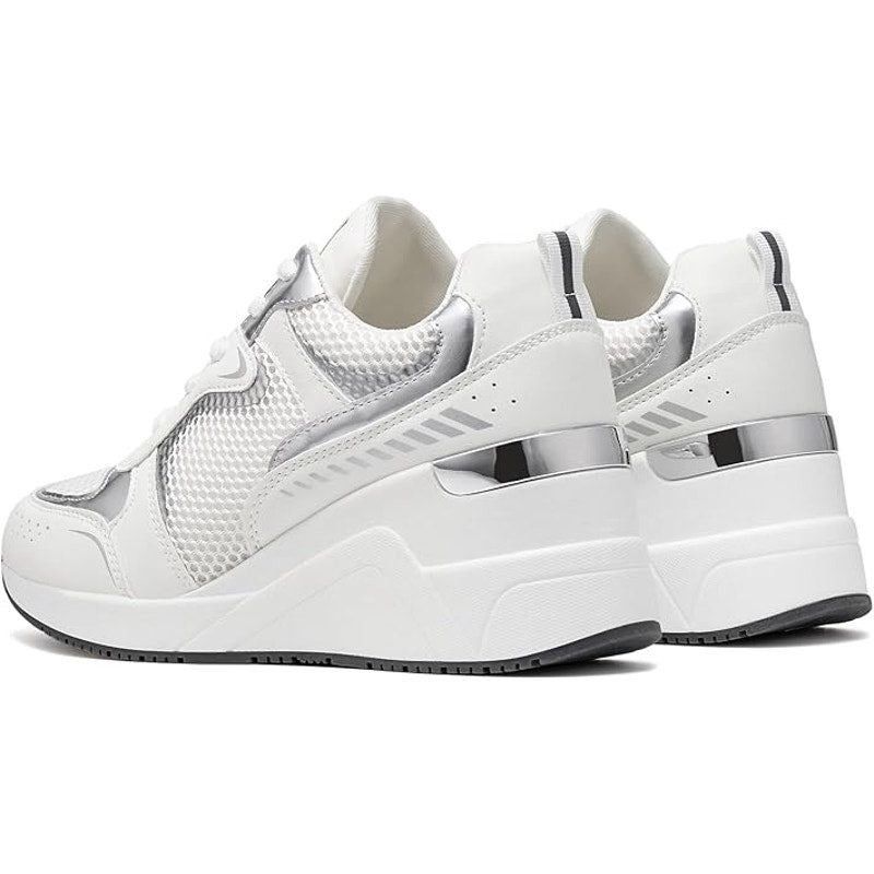 Other Cestfini Women's Size 9 White Lace Up Wedge Heel Sneakers Size US 9 / EU 42 - 4 Thumbnail