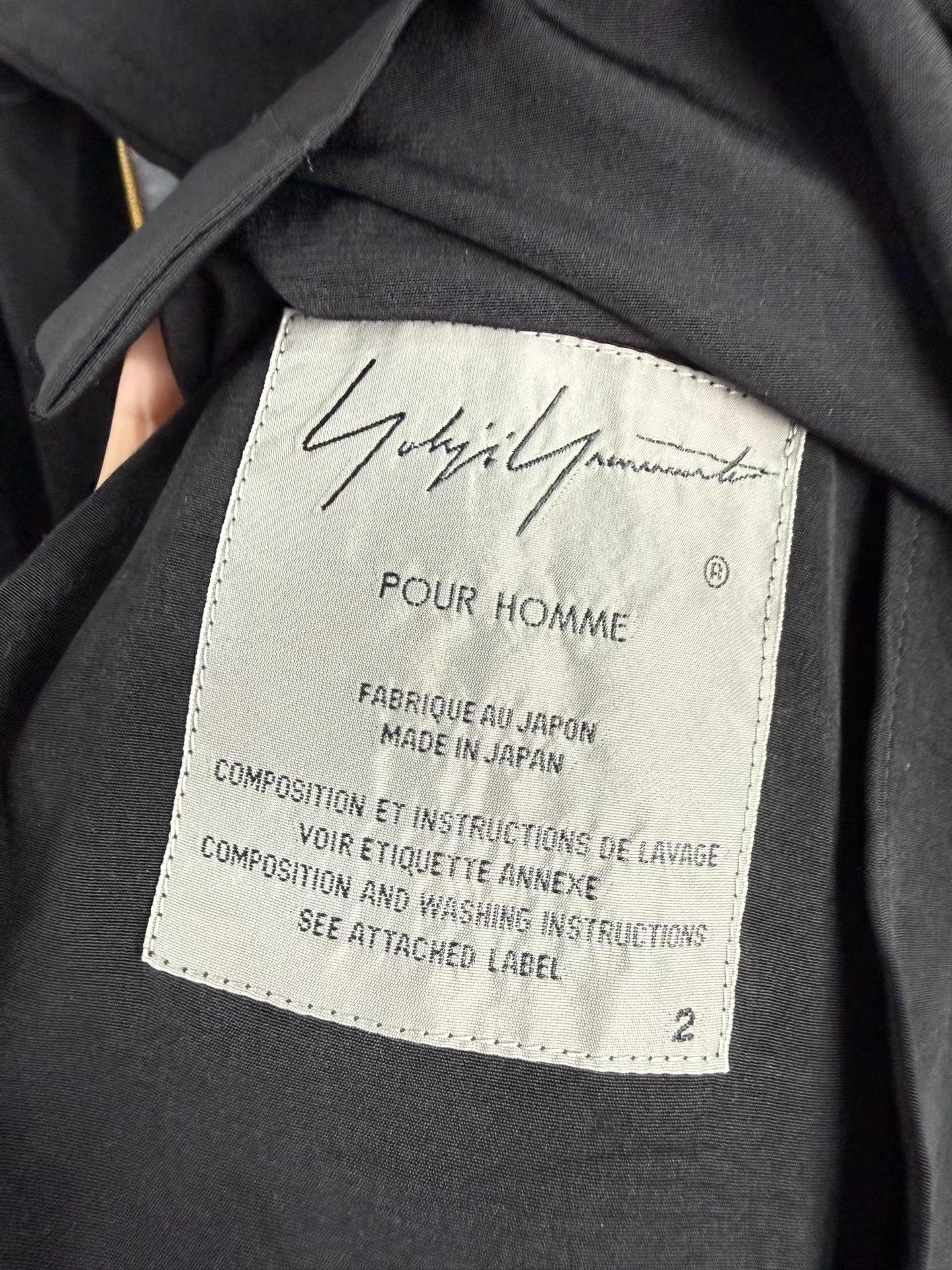 Yohji Yamamoto Yohji Yamamoto Pour Homme Oblique Zip Jacket K20 Size US M / EU 48-50 / 2 - 7 Thumbnail