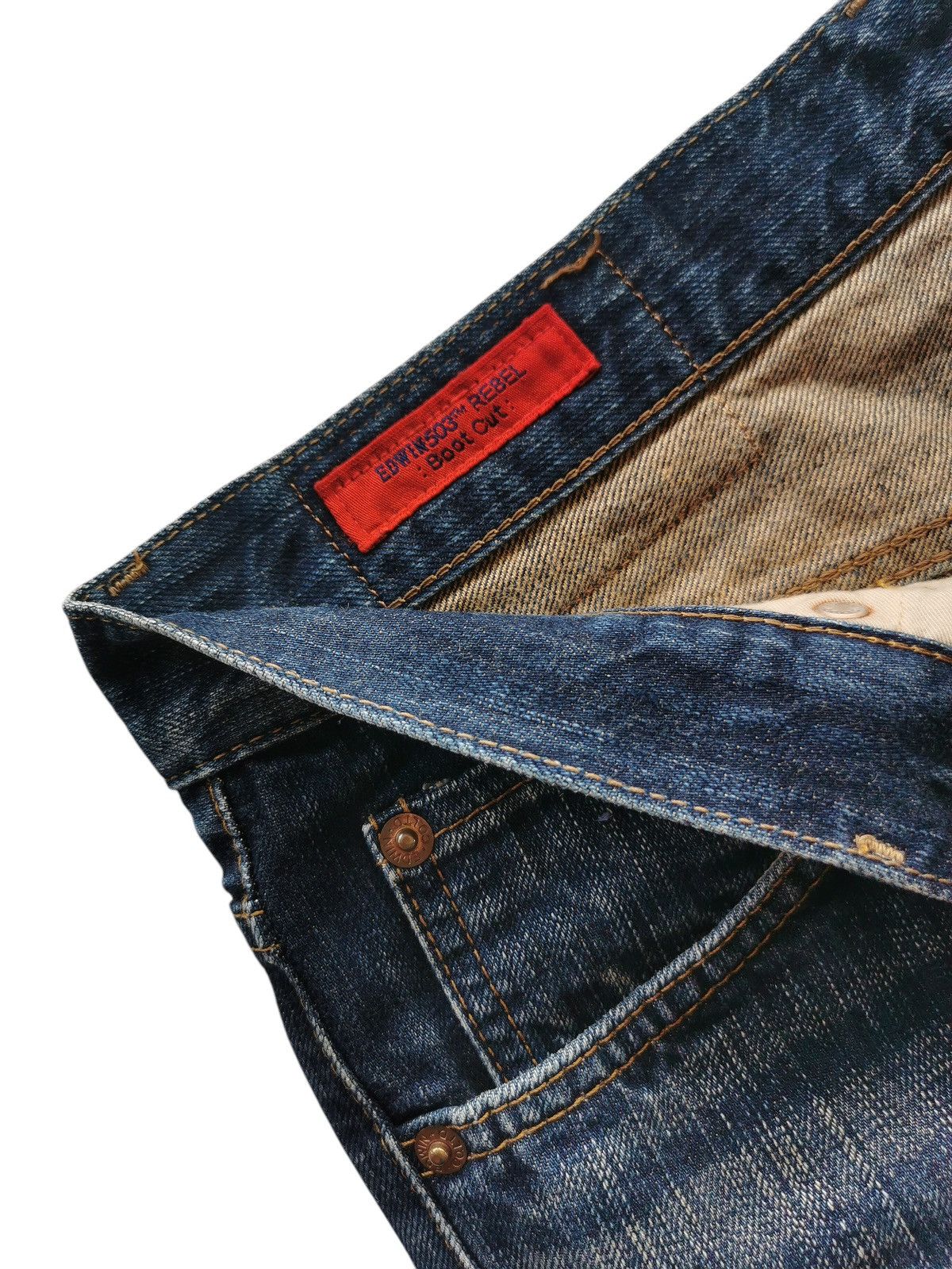 Tornado Mart Edwin 503 Rebel Boot Cut Flare Denim Jeans Size US 30 / EU 46 - 8 Thumbnail