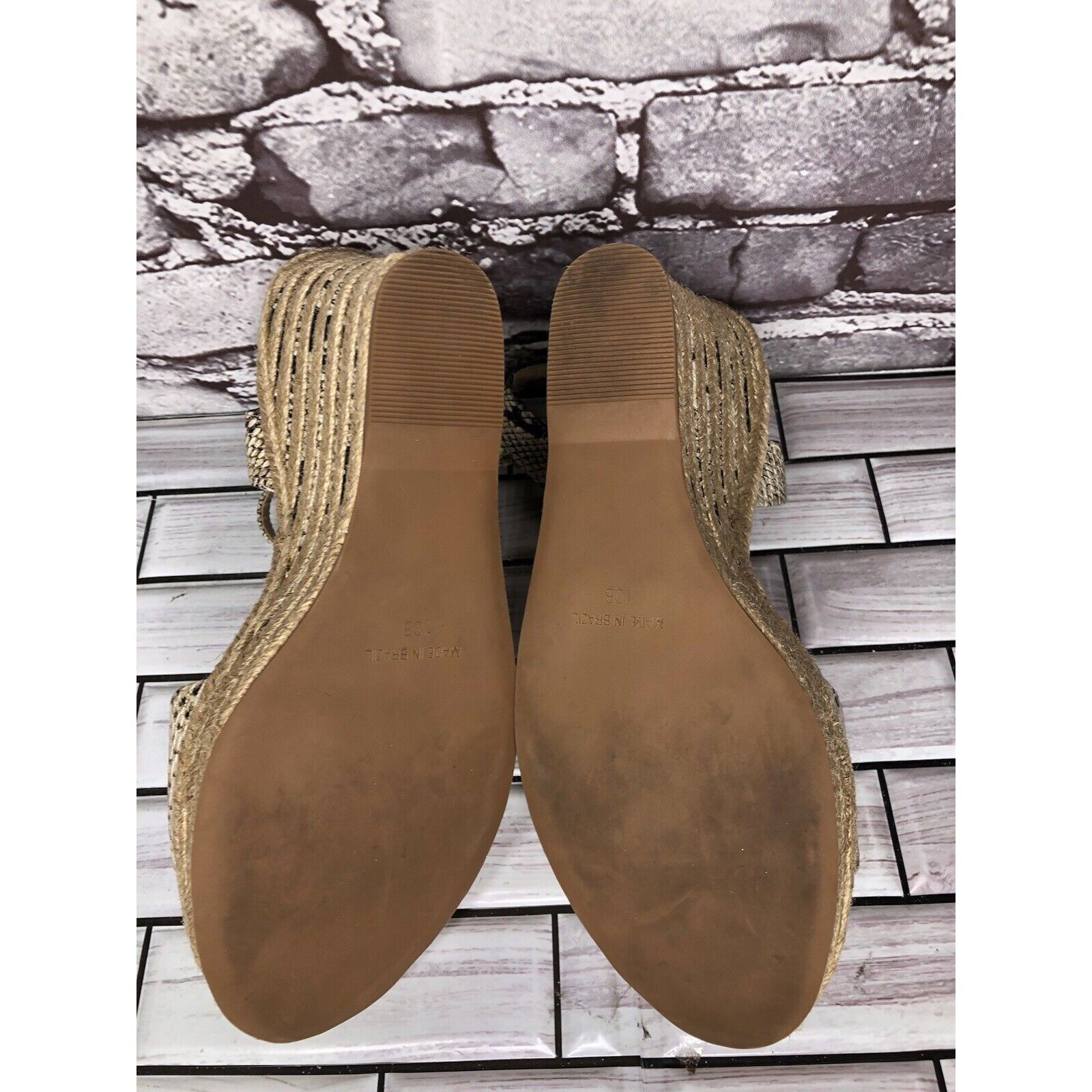 Vince Camuto Vince Camuto Marybell Ivory Leather Snake Wedge Espadrilles Size US 10.5 / IT 40.5 - 9 Thumbnail