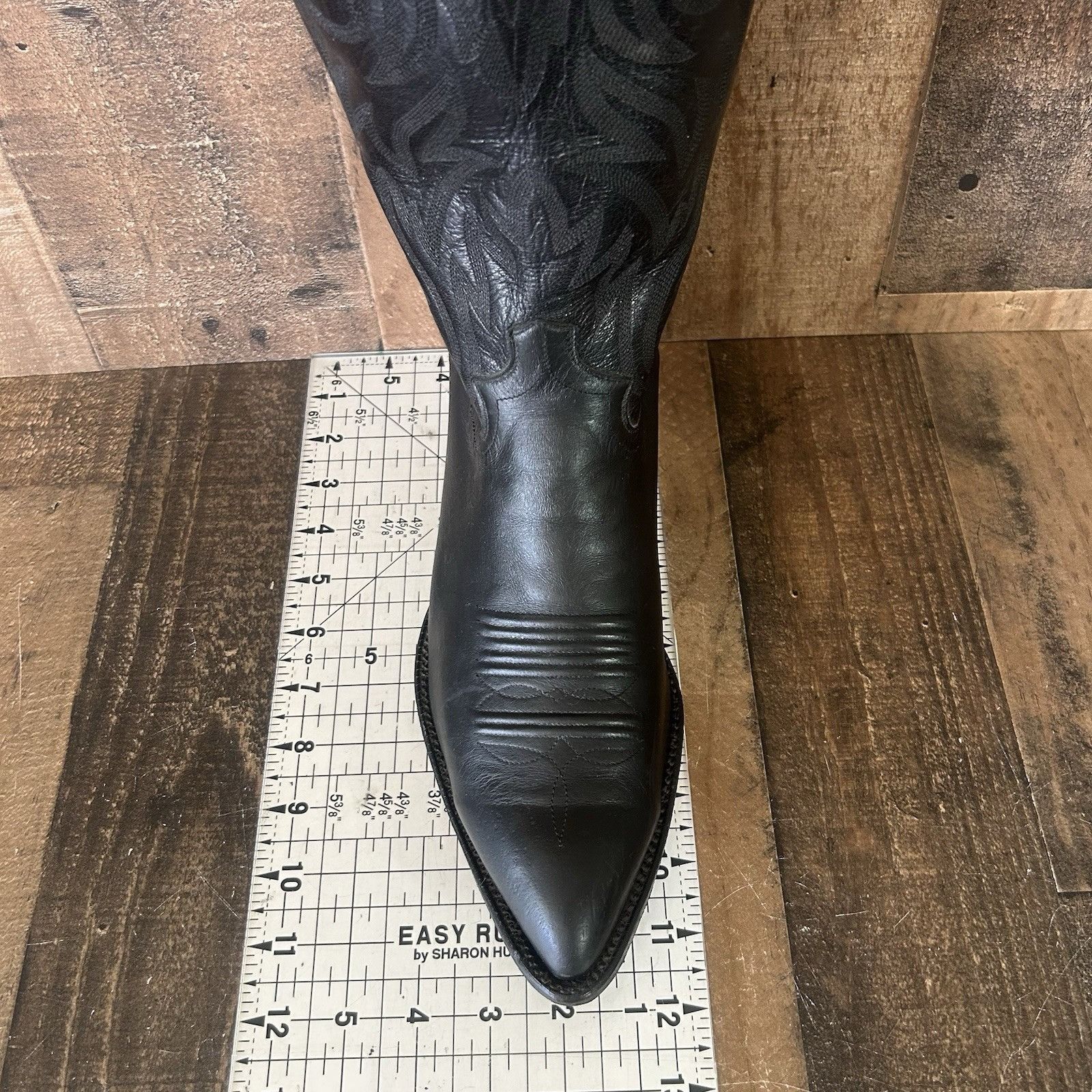 Panhandle Slim Panhandle Slim Vintage Classic Black Cowboy Boots Mens 10 EE Size US 10 / EU 43 - 4 Thumbnail