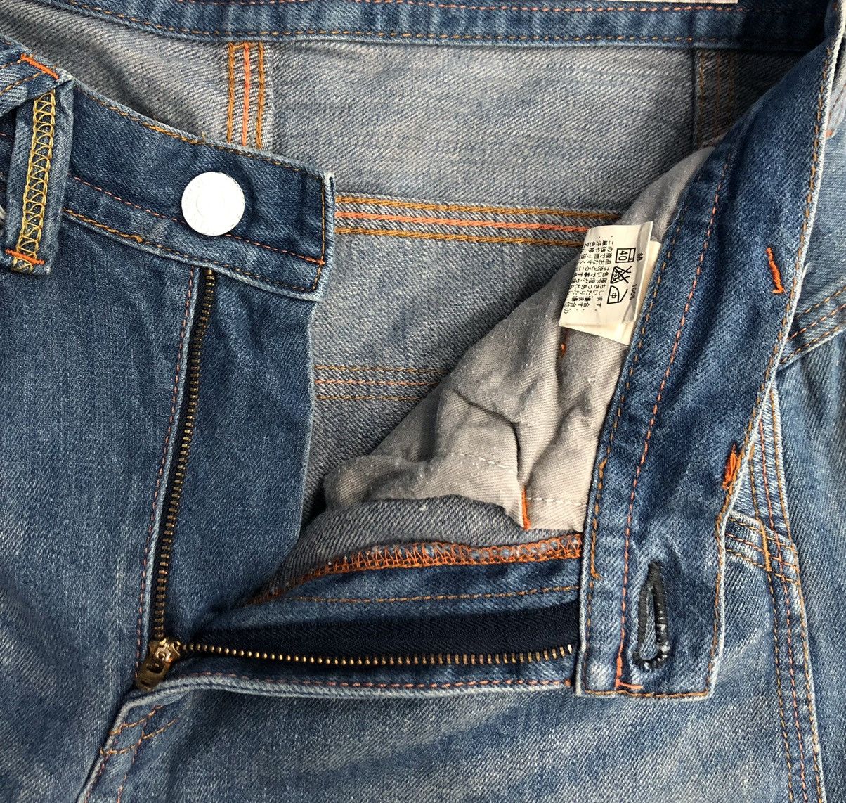 Japanese Brand GENOESE Cargo Denim Jeans Medium Distressed Workwear Style Size US 33 - 15 Thumbnail